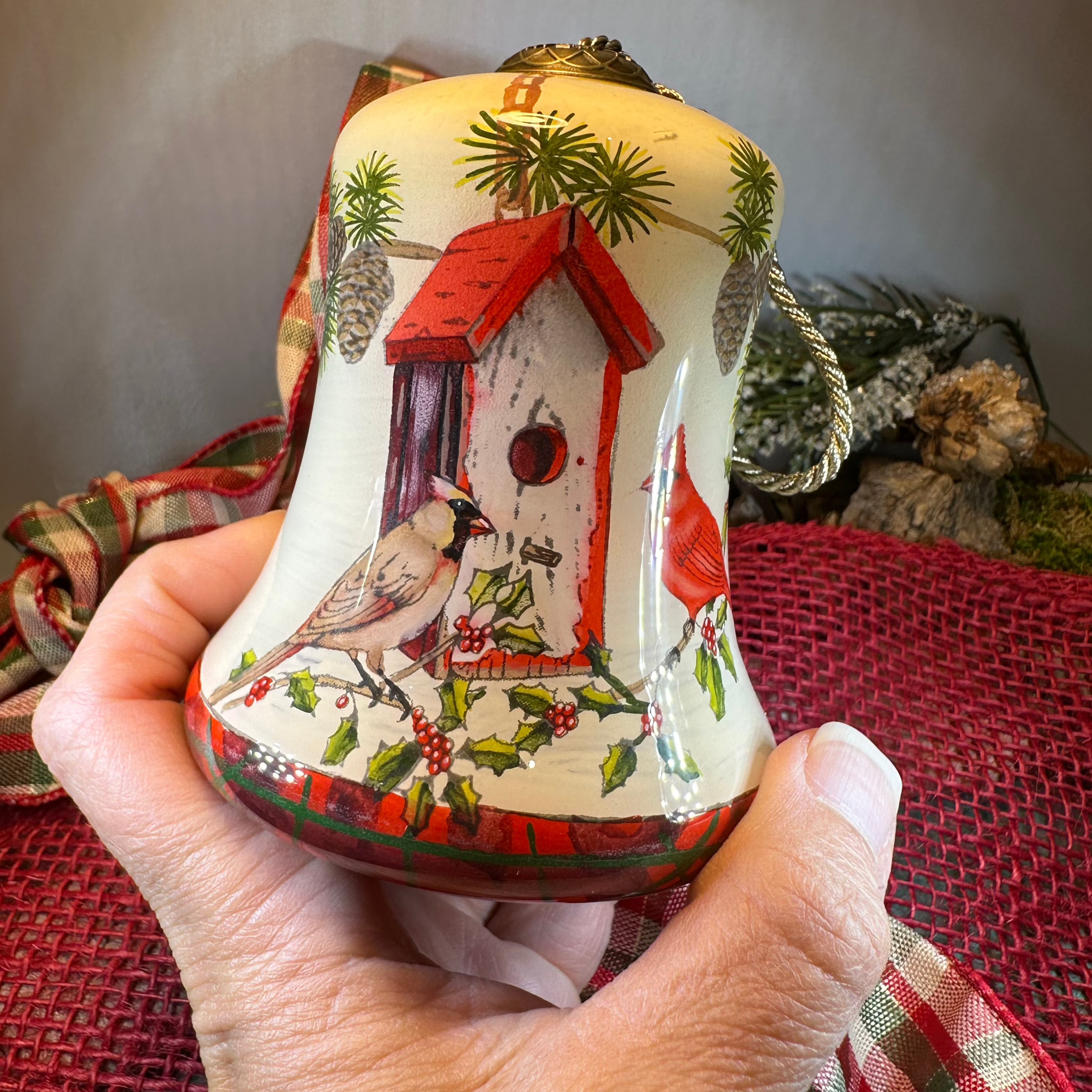 Scottish Home Tweet Home Cardinals Ornament