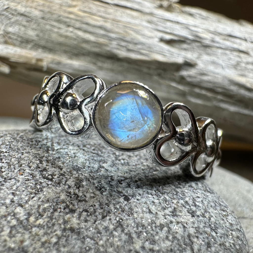 Jarida Celtic Love Knot Ring with Moonstone