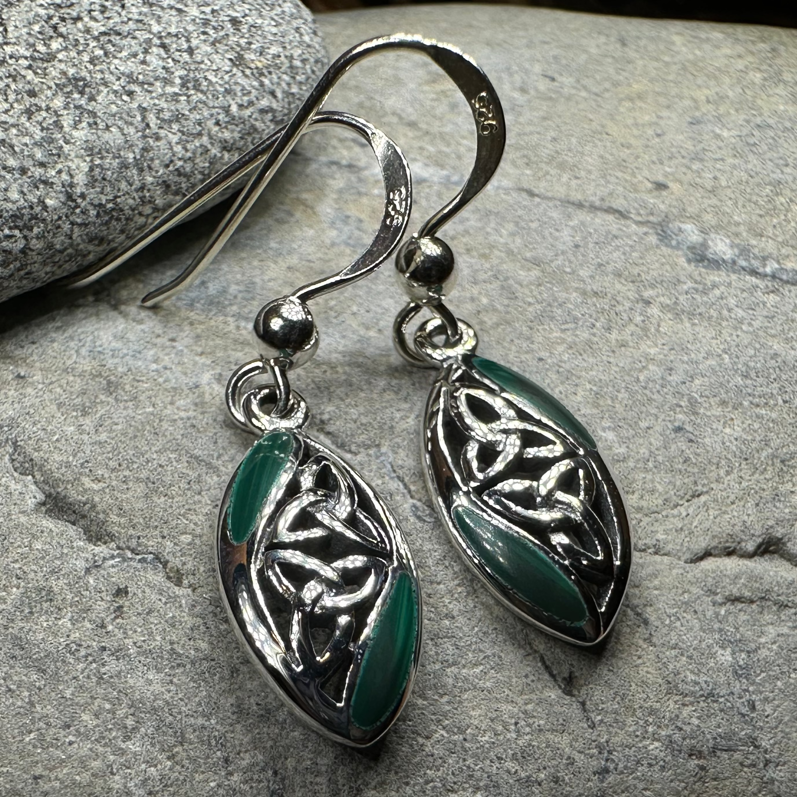 Tara Celtic Trinity Knot Earrings in Sterling Silver