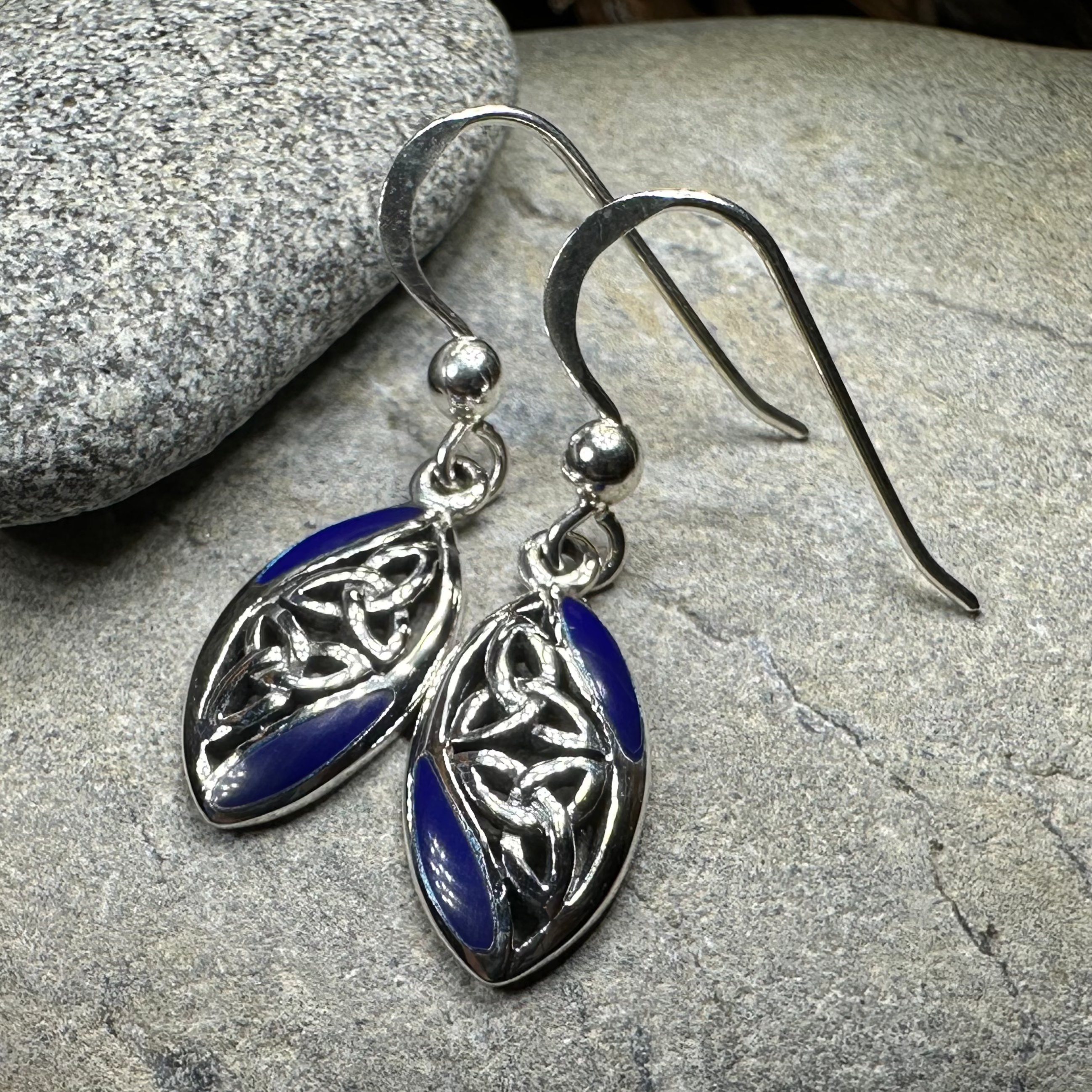 Tara Celtic Trinity Knot Earrings in Sterling Silver