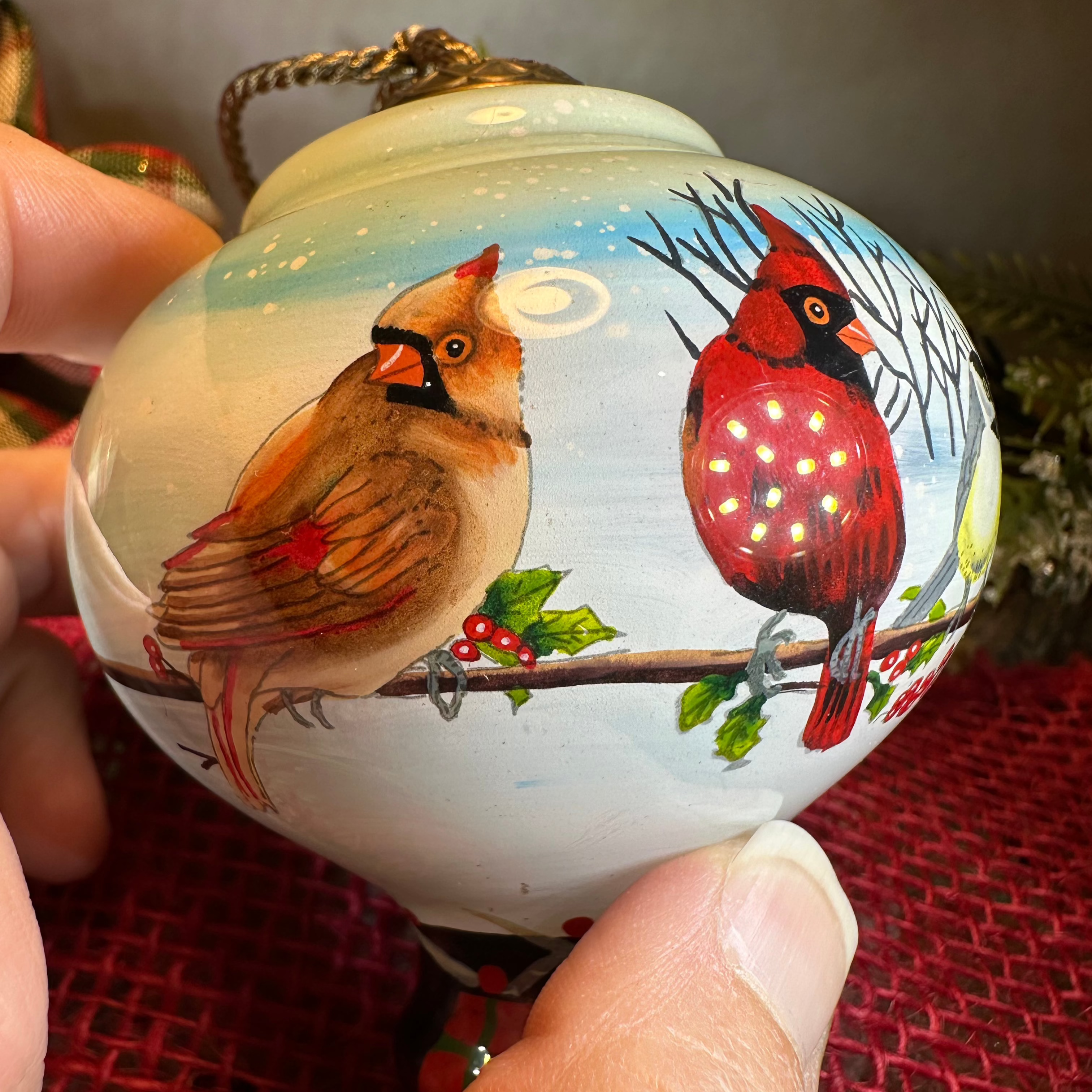 Friends Gather Cardinals Ornament