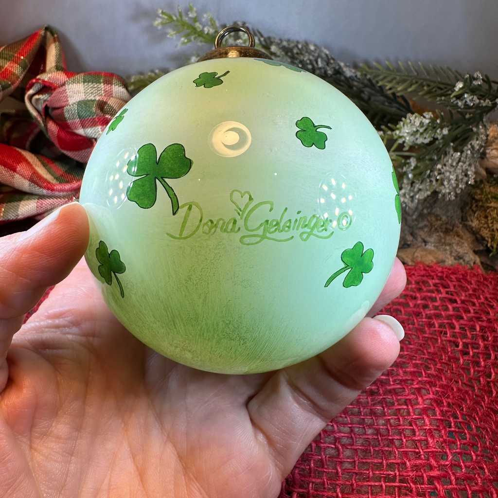 Happy Christmas Irish Santa Ornament