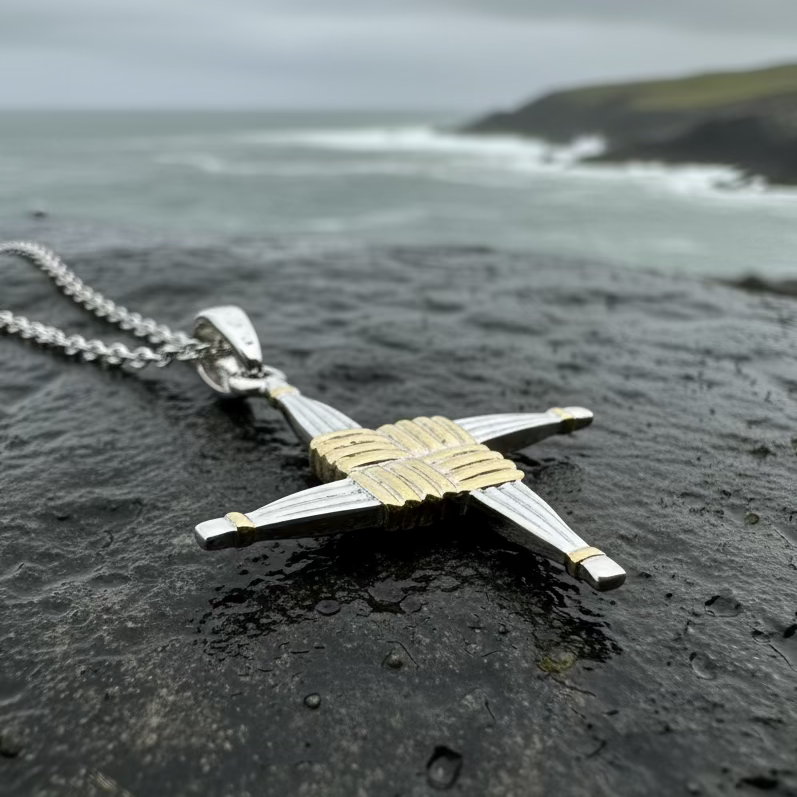 Irish Saint Brigid Cross Necklace - Handmade in Ireland