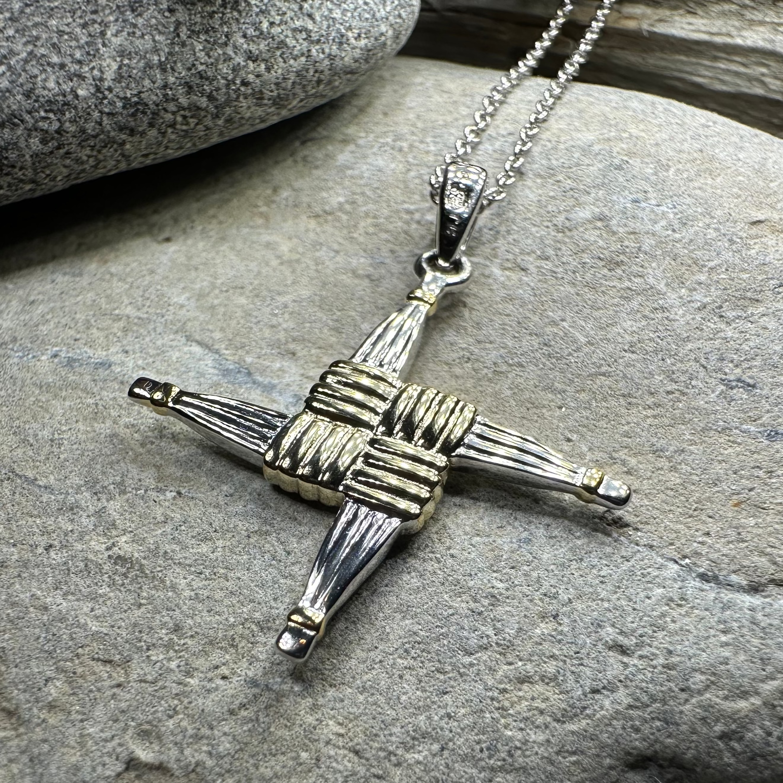 Irish Saint Brigid Cross Necklace - Handmade in Ireland