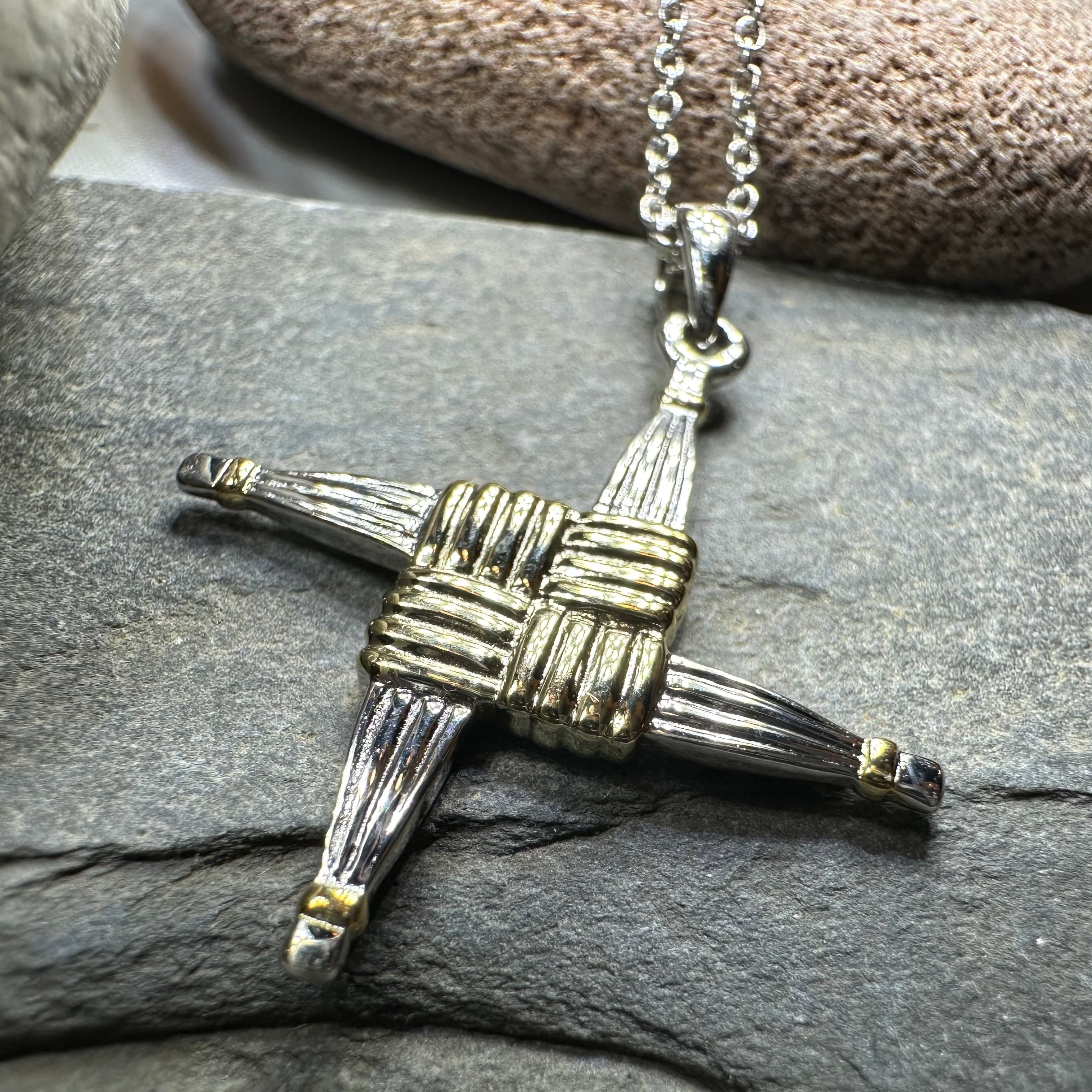 Irish Saint Brigid Cross Necklace - Handmade in Ireland