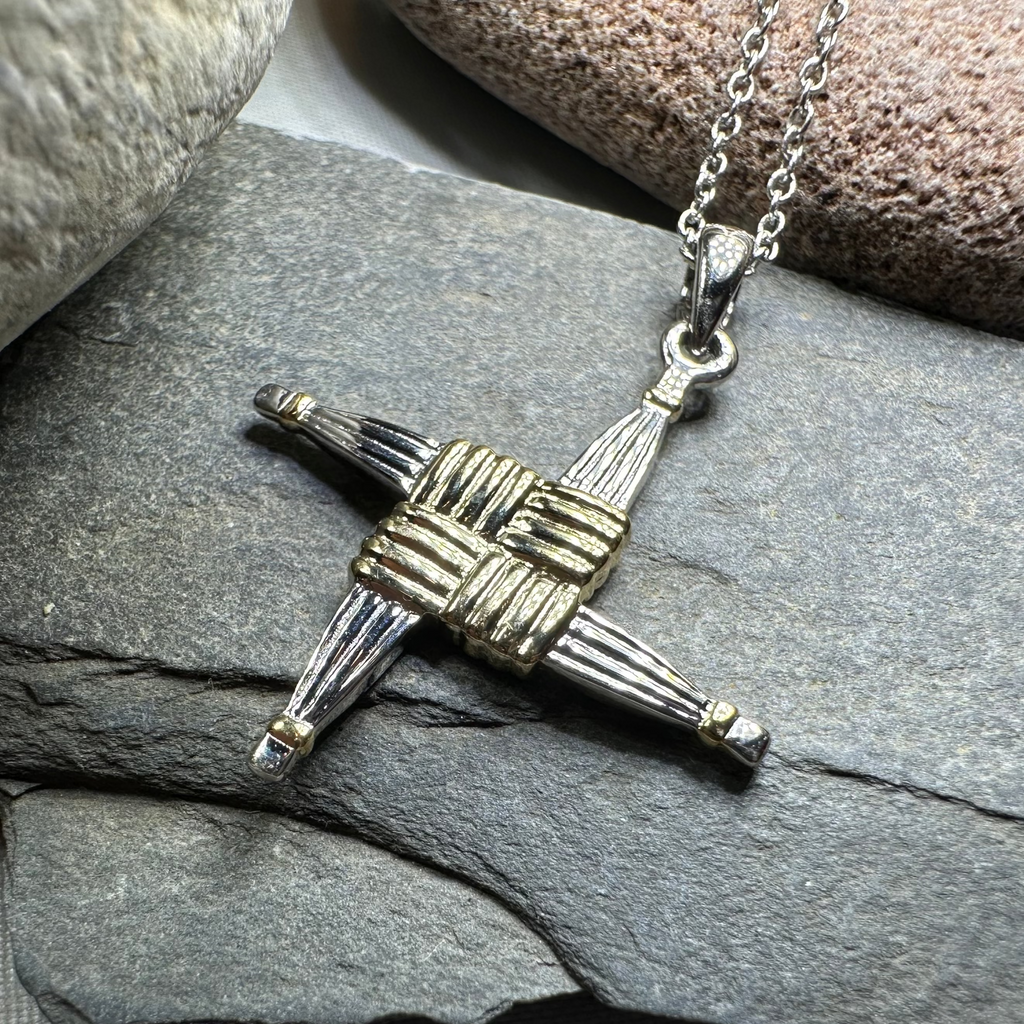 Irish Saint Brigid Cross Necklace - Handmade in Ireland