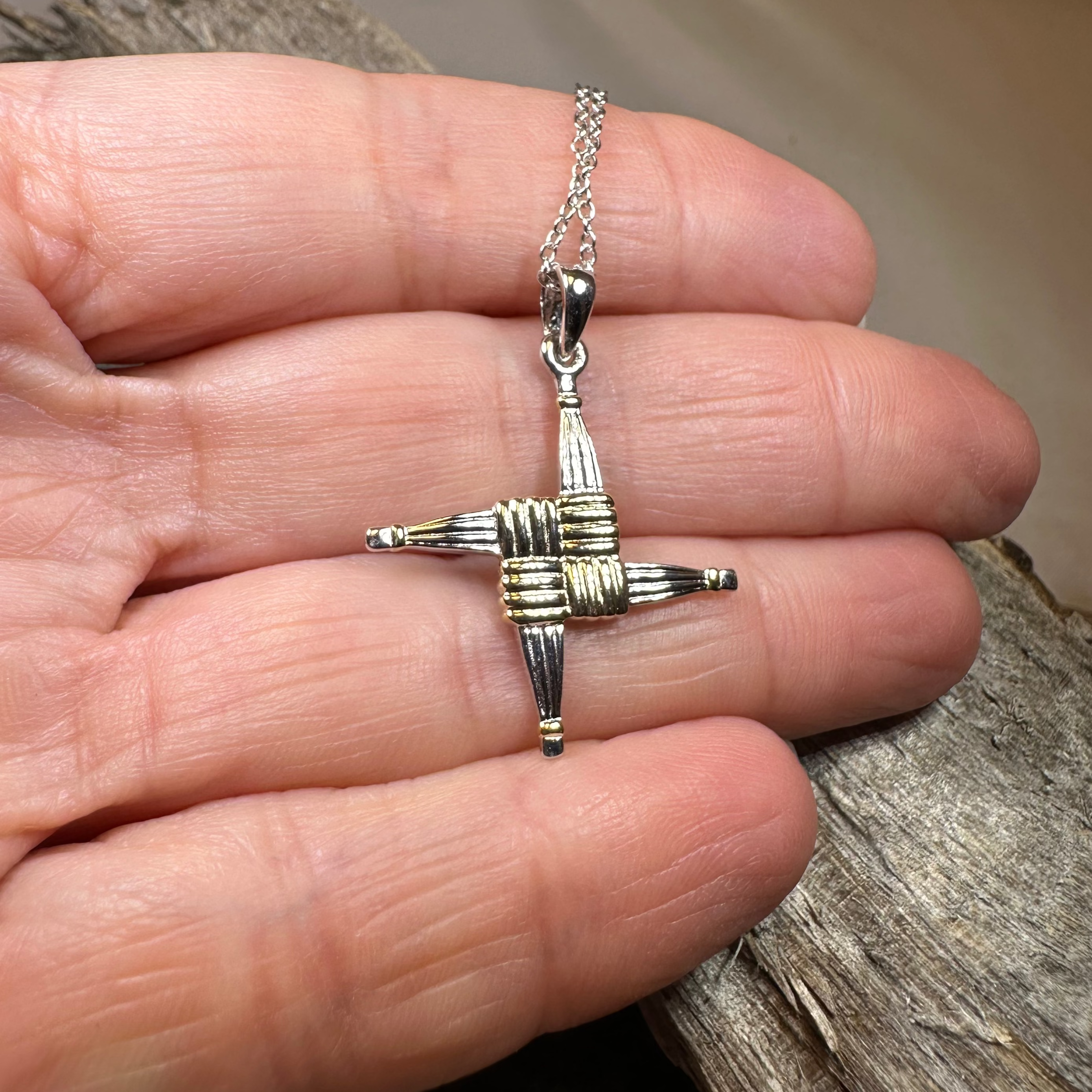Irish Saint Brigid Cross Necklace - Handmade in Ireland
