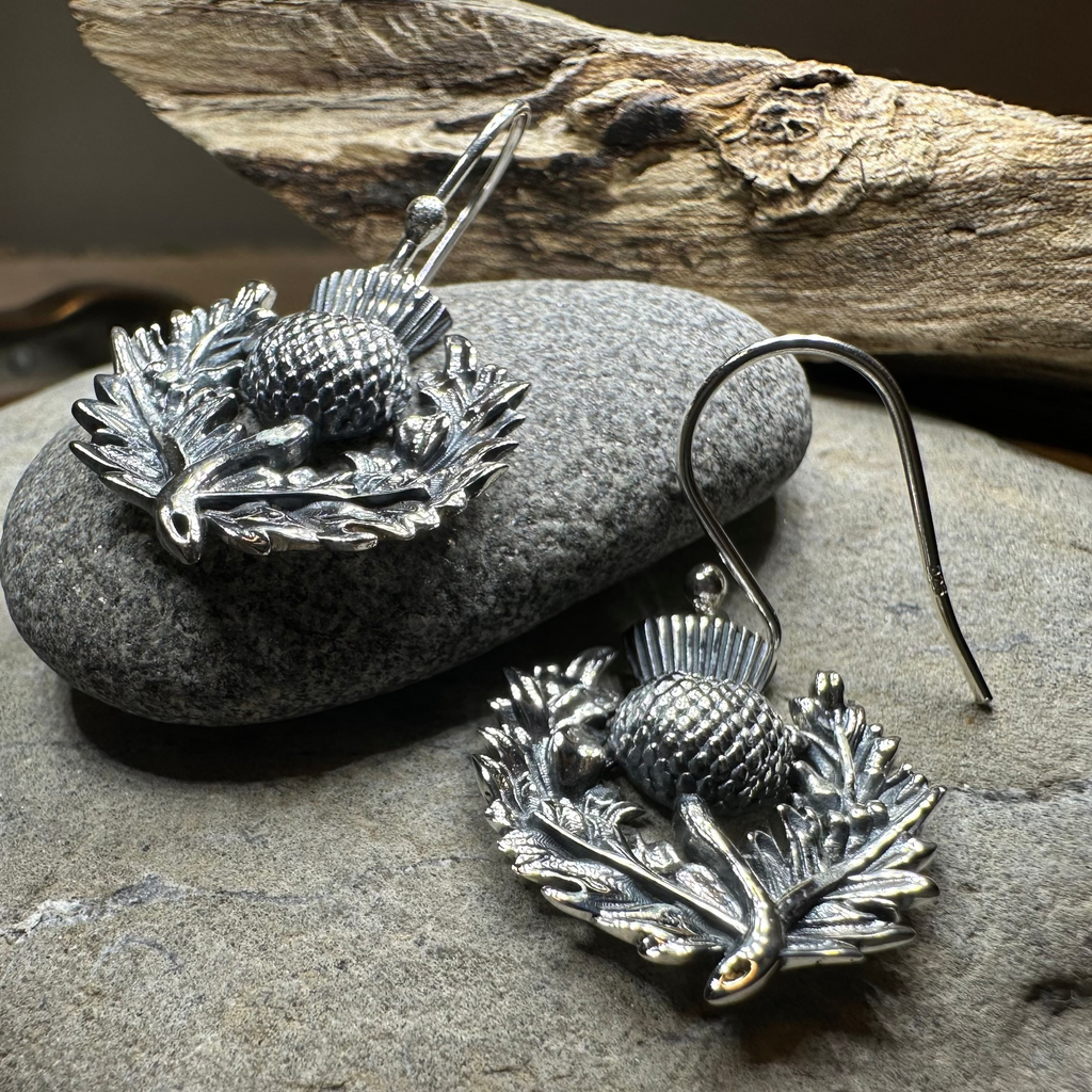Blaine Scottish Thistle Earrings for Women
