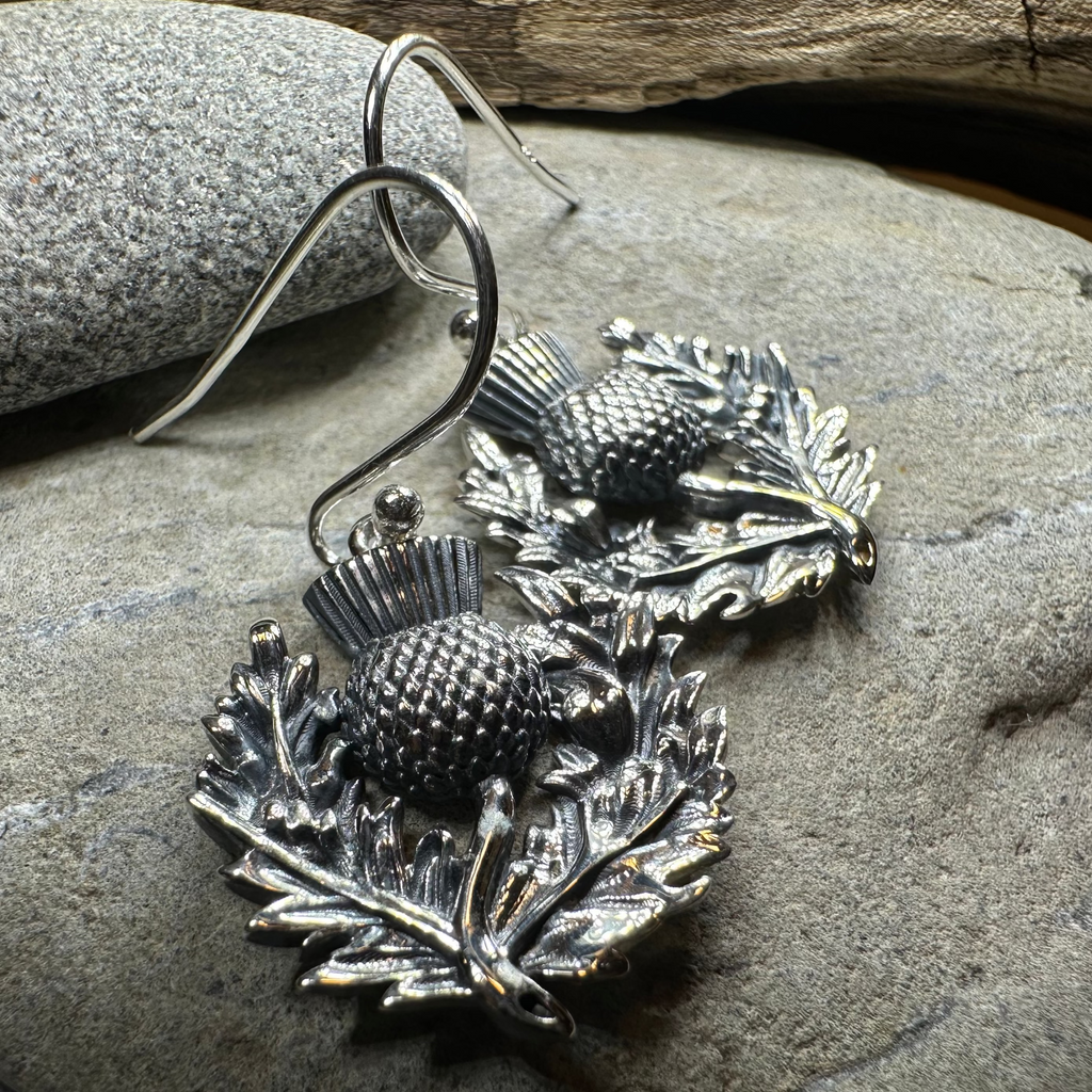 Blaine Scottish Thistle Earrings for Women
