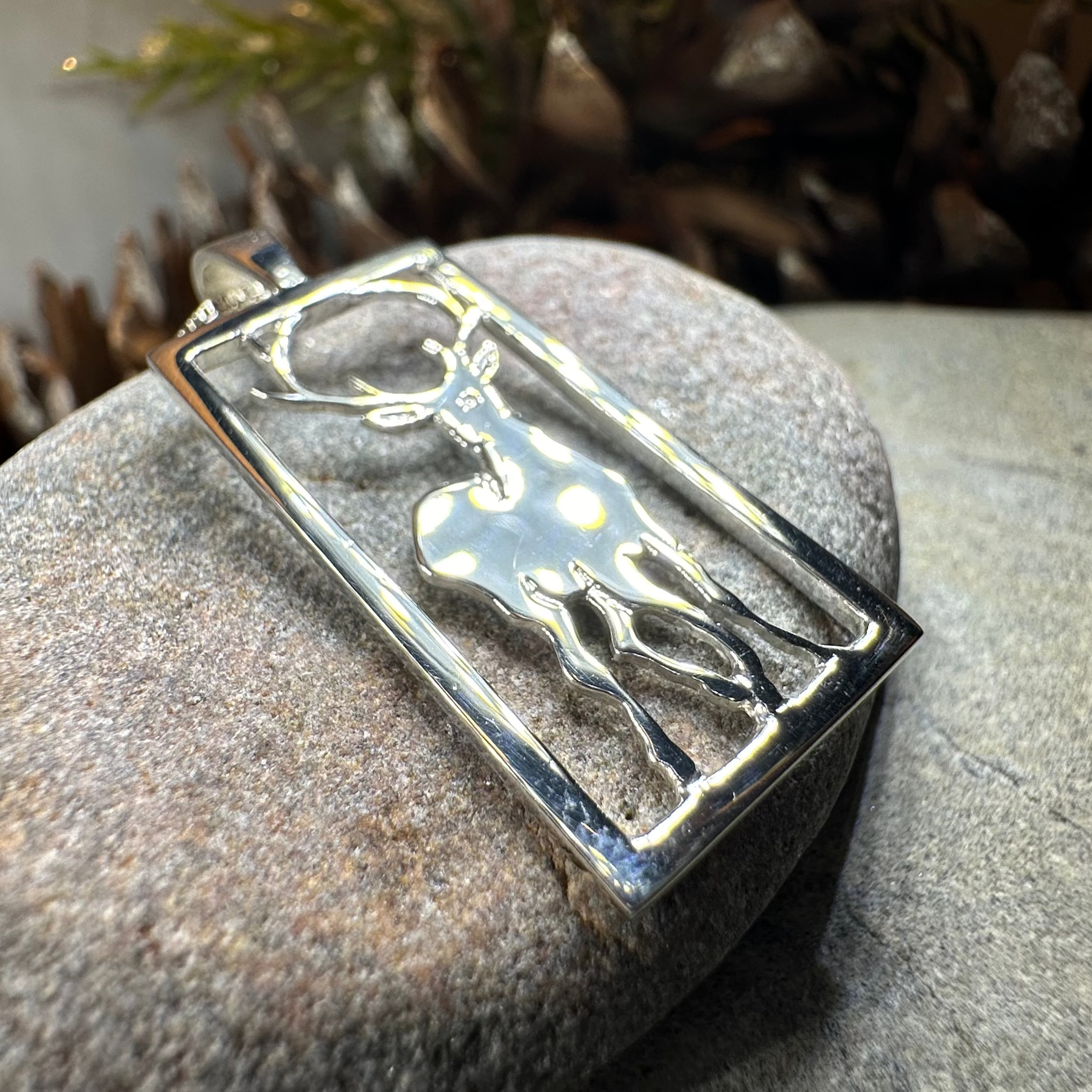 Serene Beauty of the Stag Necklace - Made in Scotland