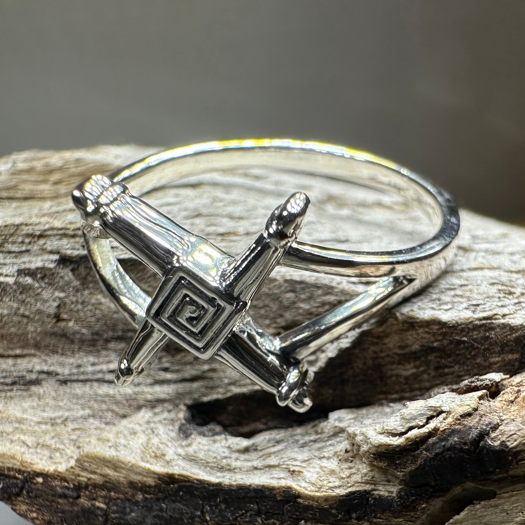 Irish Saint Brigid's Cross Ring in Sterling Silver