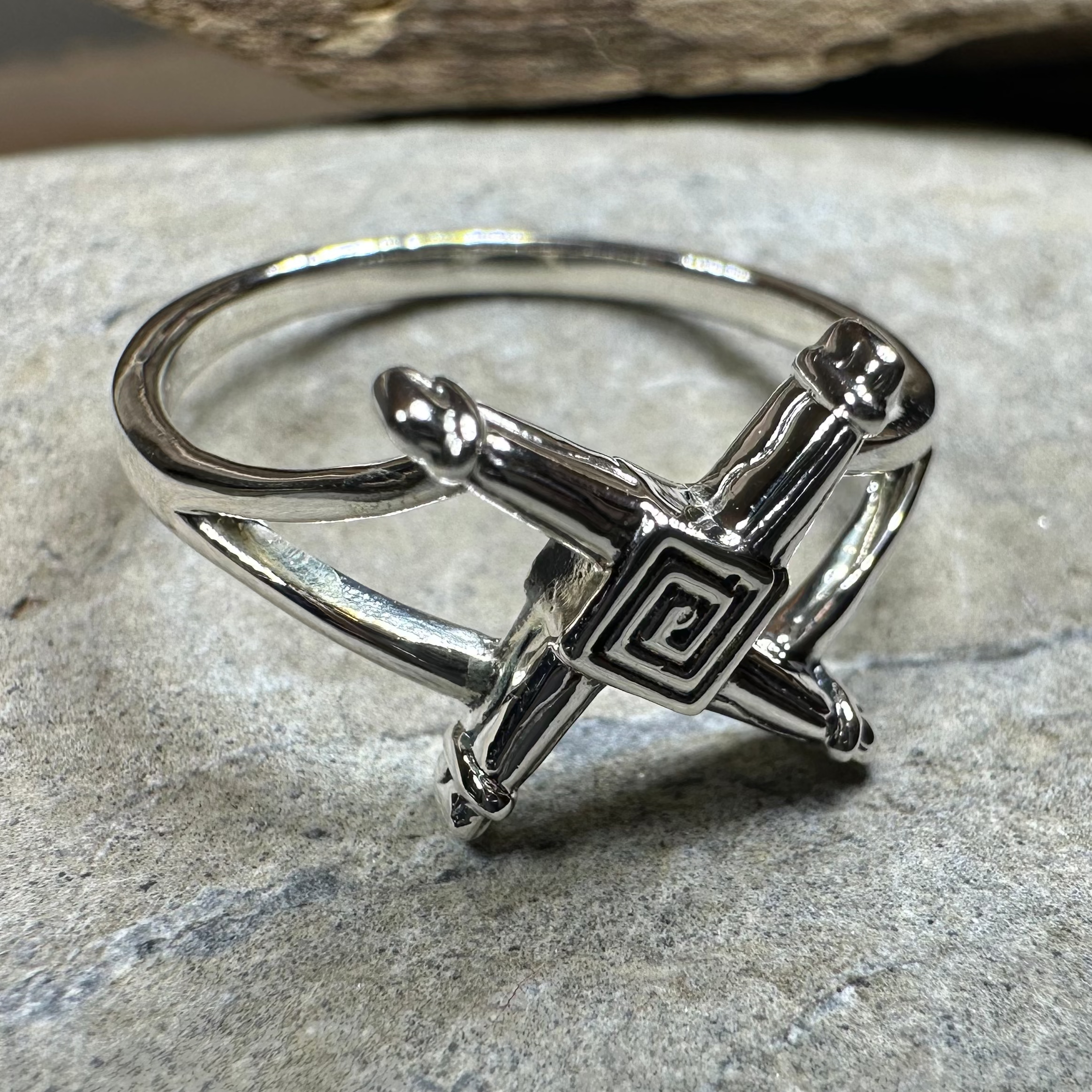 Irish Saint Brigid's Cross Ring in Sterling Silver