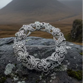 Loch Marcasite Celtic Knot Brooch in Sterling Silver