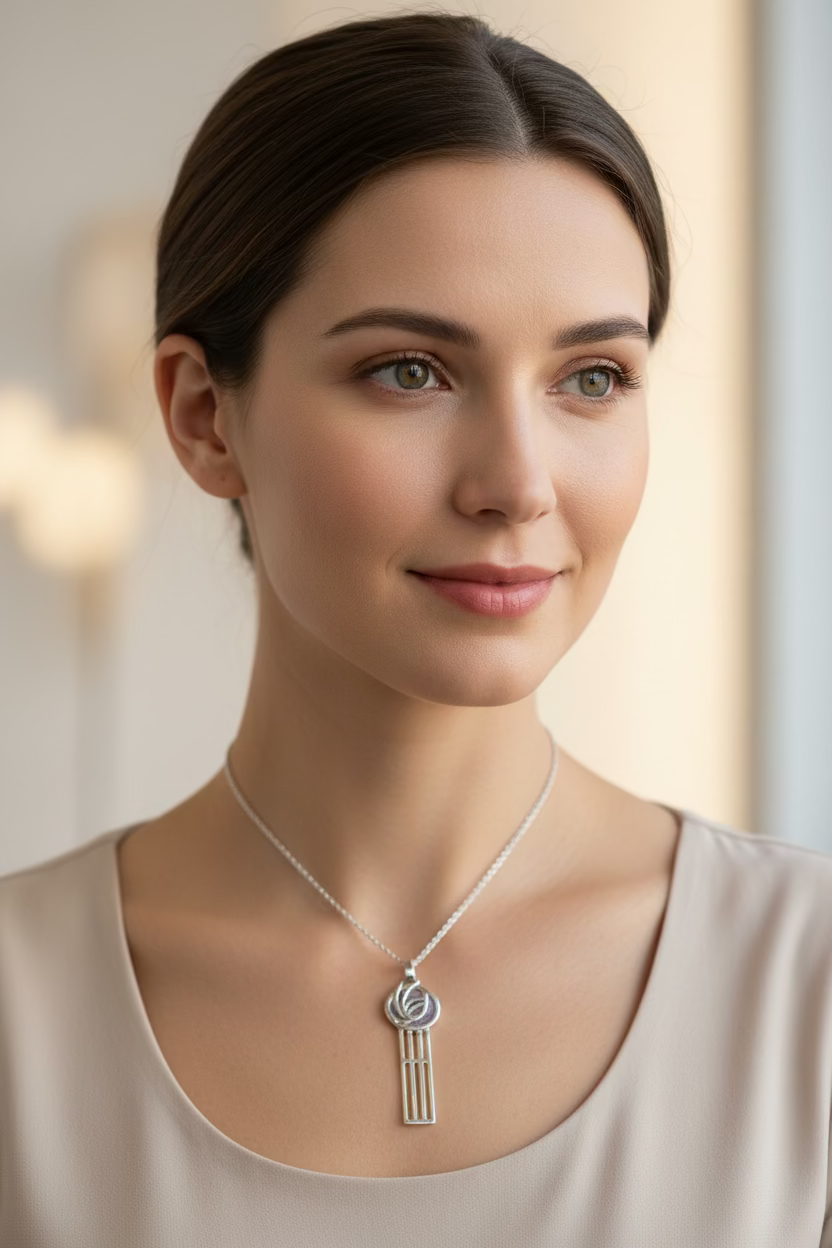Mackintosh Beauty Rose Necklace - Made in Scotland