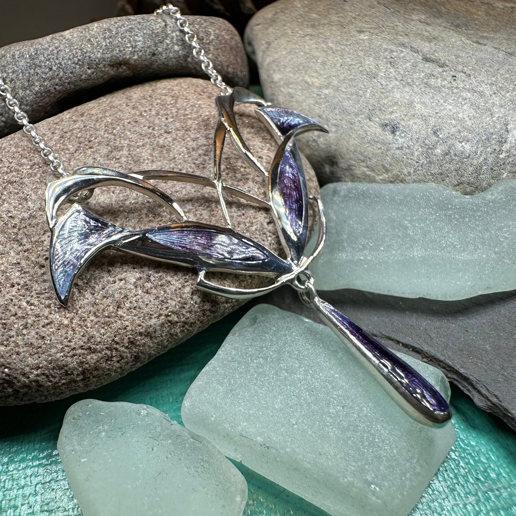 Dusty Purple Mackintosh Art Deco Necklace - Made in Scotland
