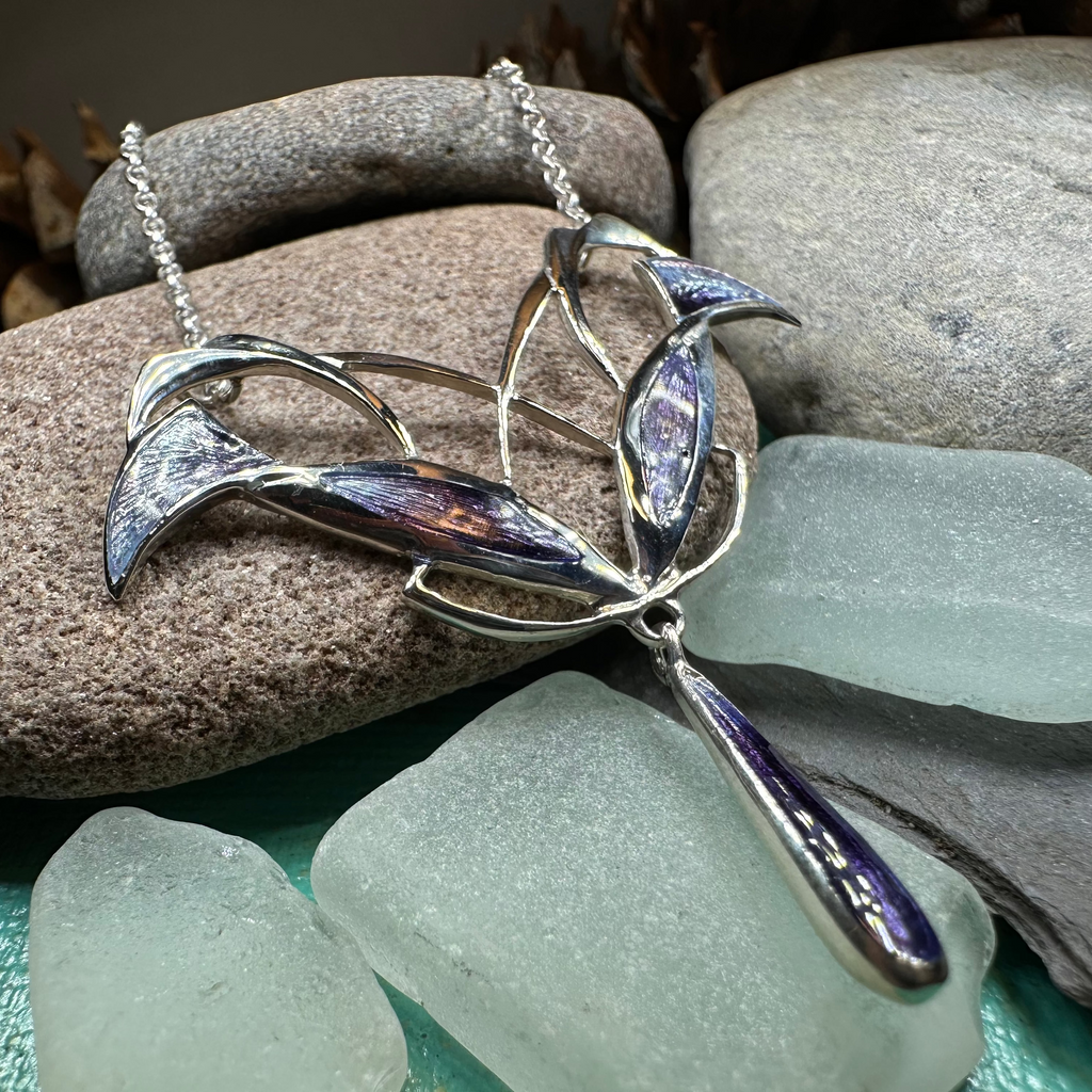 Dusty Purple Mackintosh Art Deco Necklace - Made in Scotland