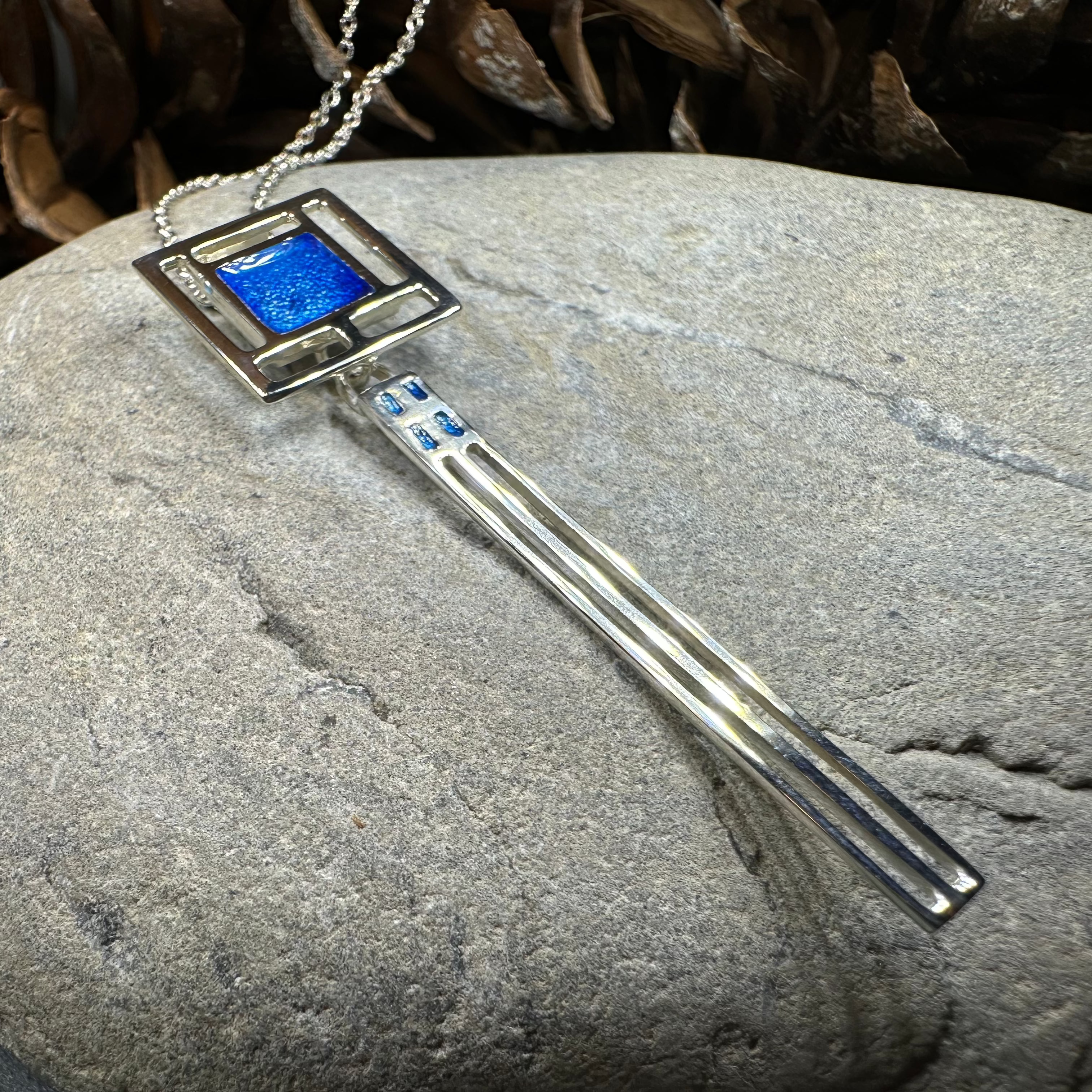 Mackintosh Blue Necklace - Made in Scotland