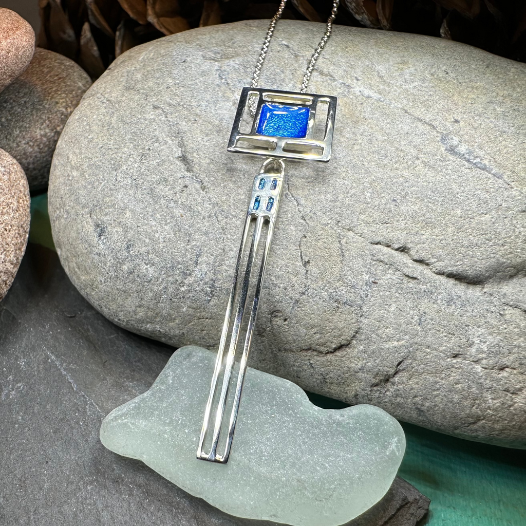 Mackintosh Blue Necklace - Made in Scotland
