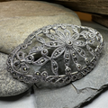 Marcasite Oval Celtic Knot Brooch