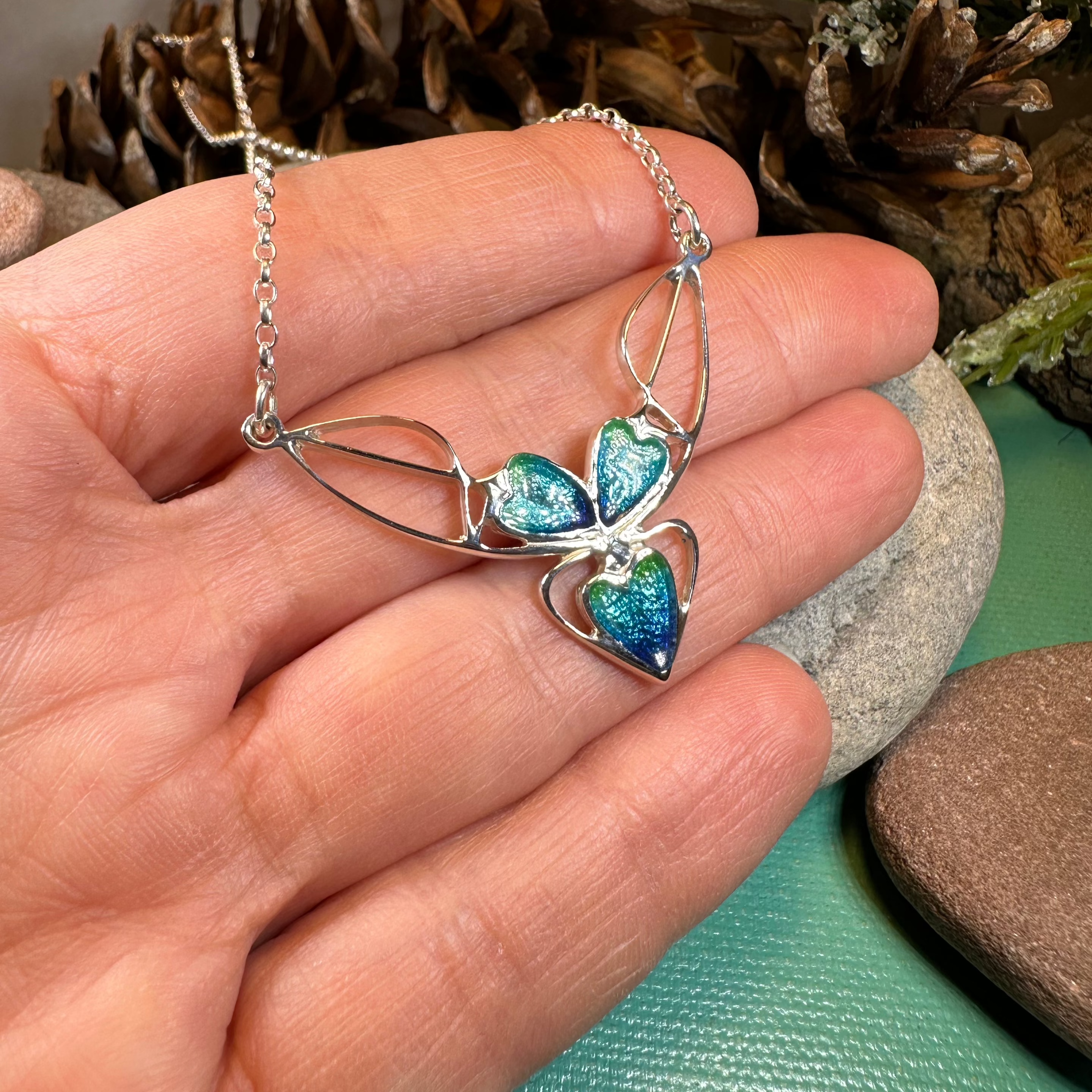 Mackintosh Blue Leaves Necklace