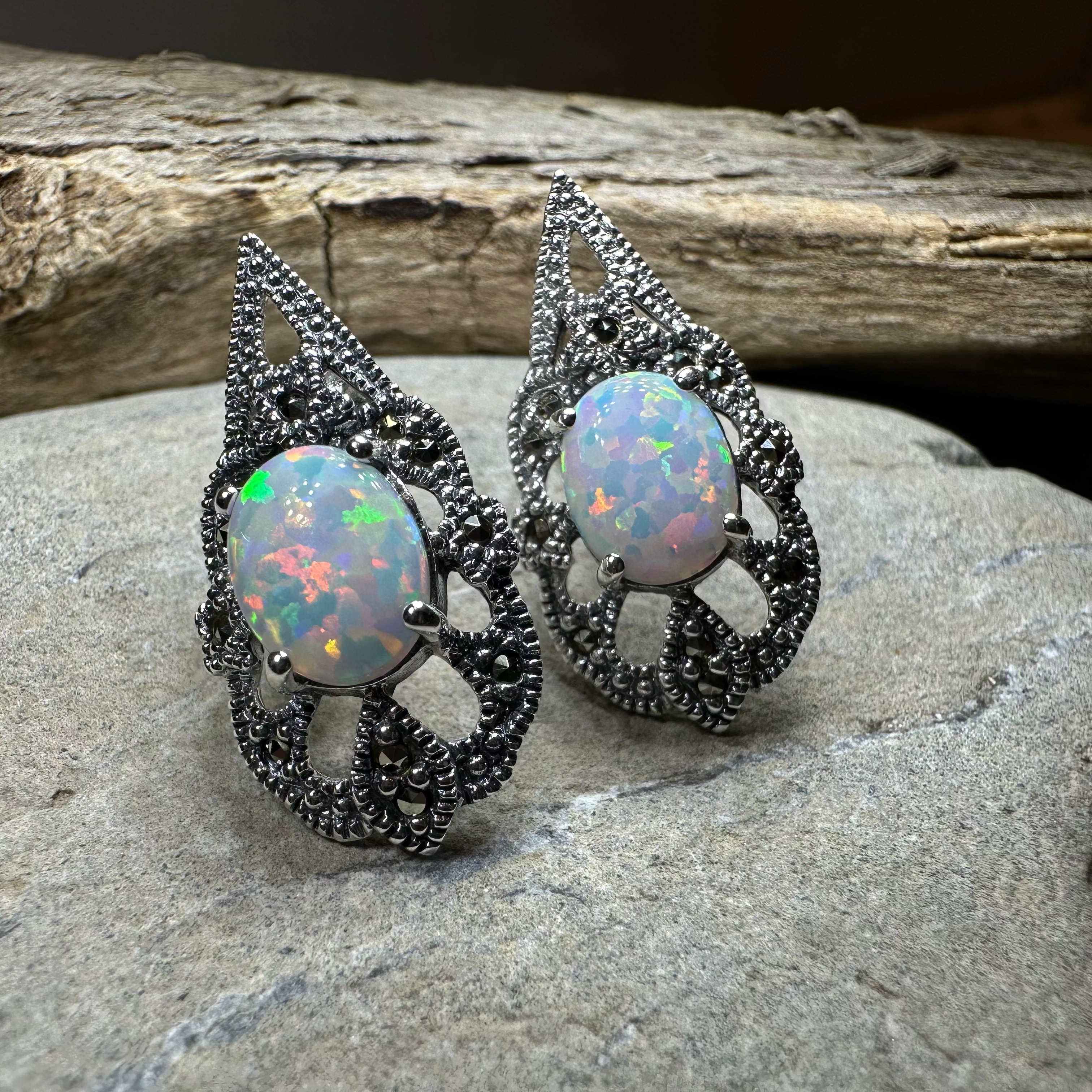 Love Knot Opal Earrings
