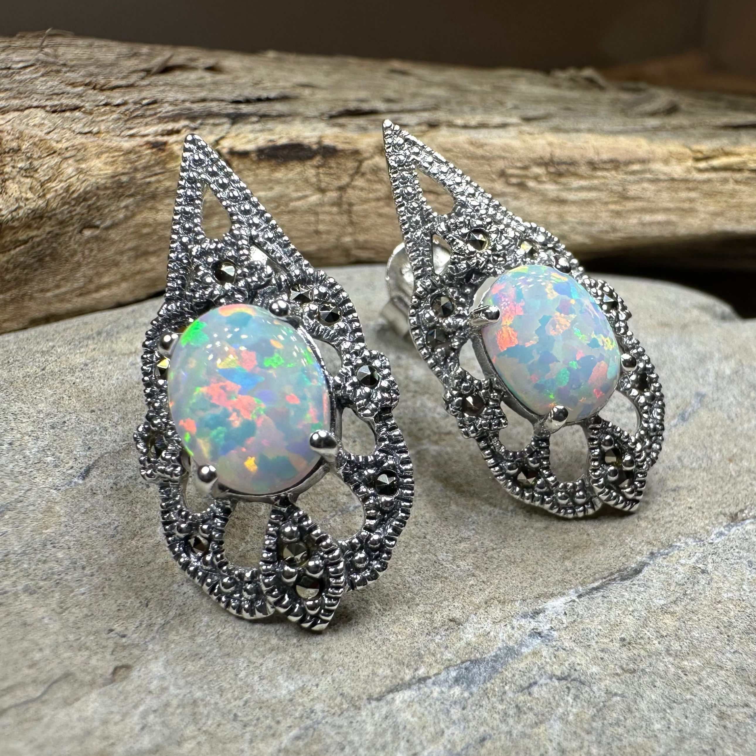 Love Knot Opal Earrings