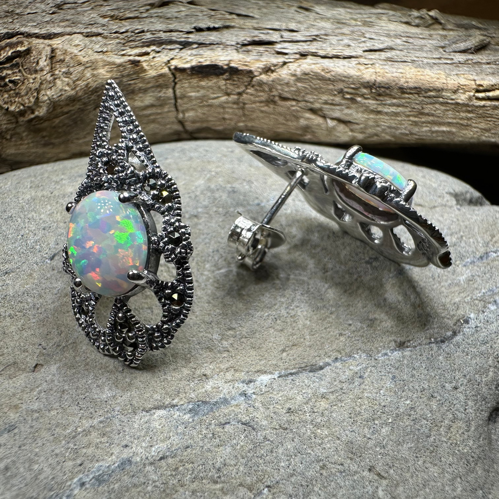 Love Knot Opal Earrings