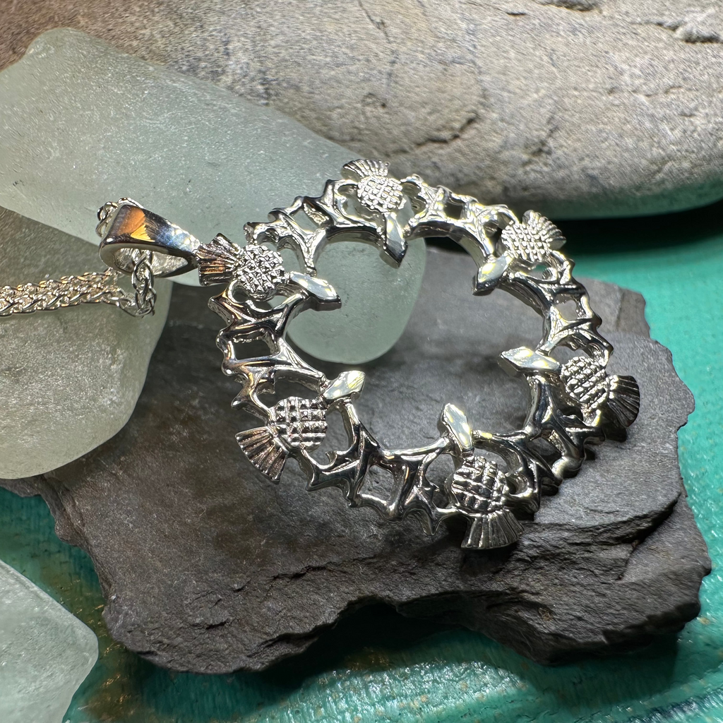 Scottish Thistle Wreath Necklace