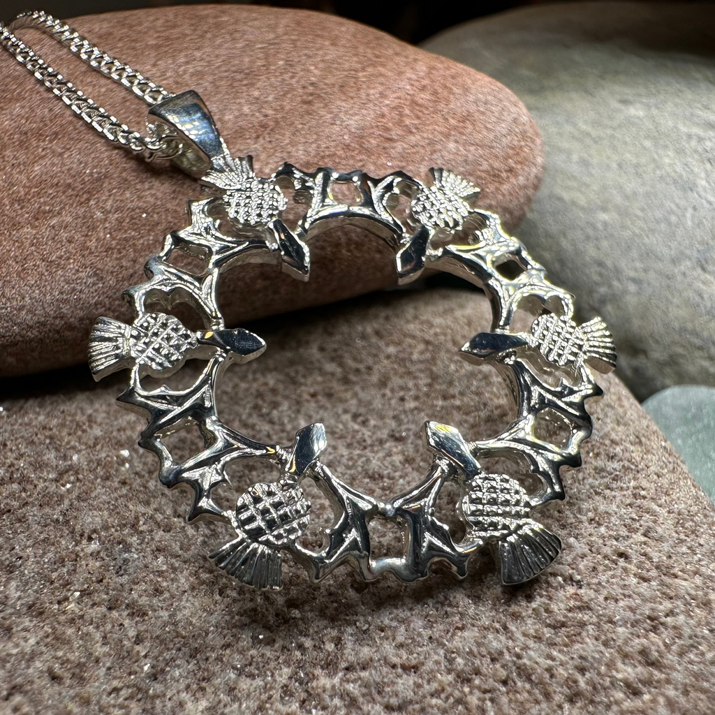 Scottish Thistle Wreath Necklace