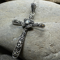 Spring Bloom Celtic Cross Necklace
