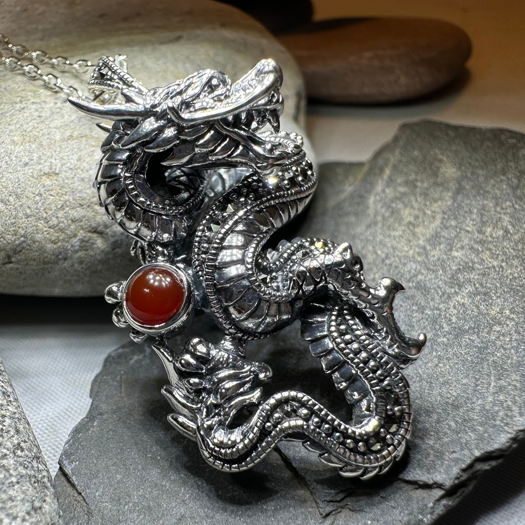 Celtic Rising Dragon Necklace