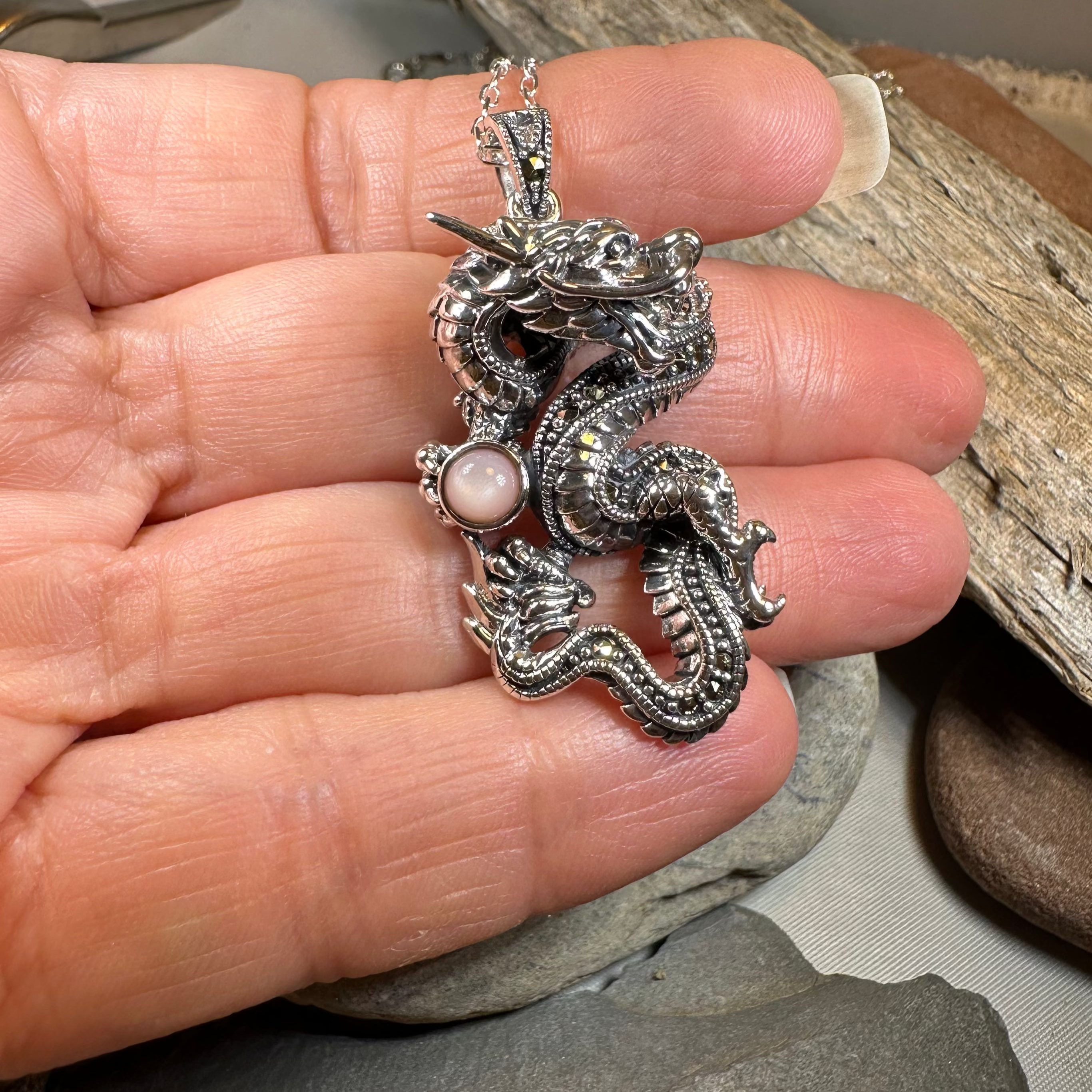 Celtic Rising Dragon Necklace