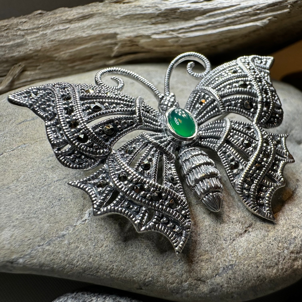 Marcasite Butterfly Brooch