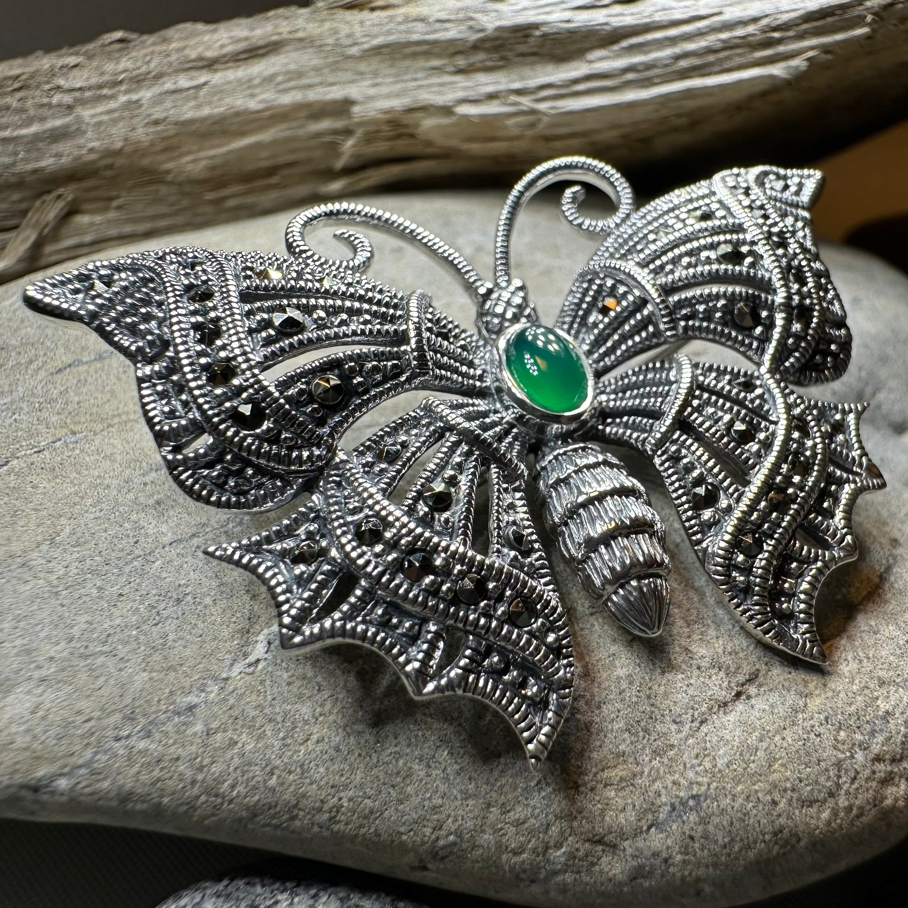 Marcasite Butterfly Brooch