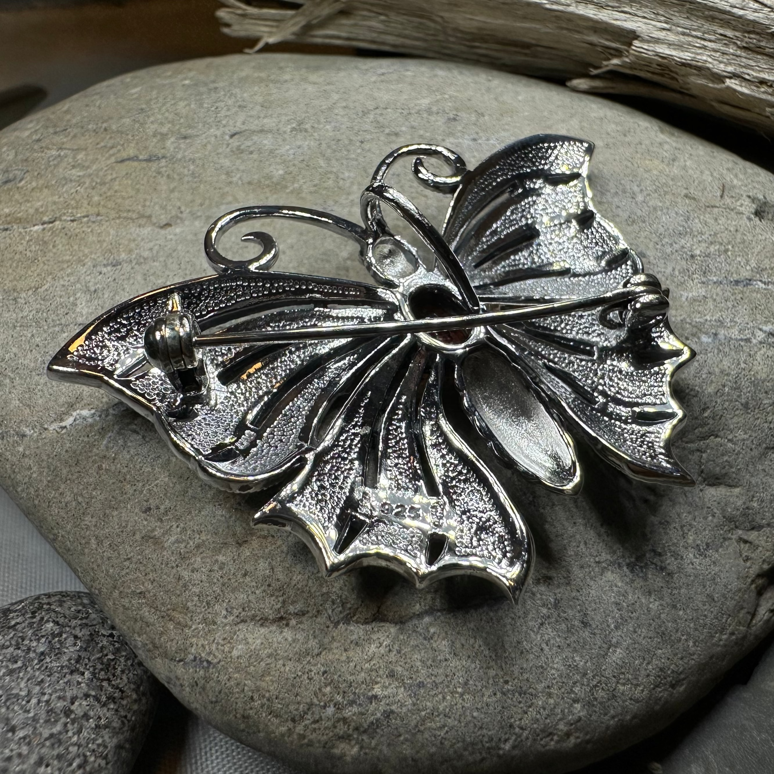 Marcasite Butterfly Brooch