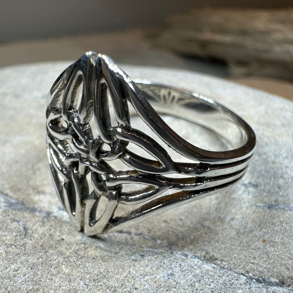 Lucinda Celtic Knot Ring in Sterling Silver
