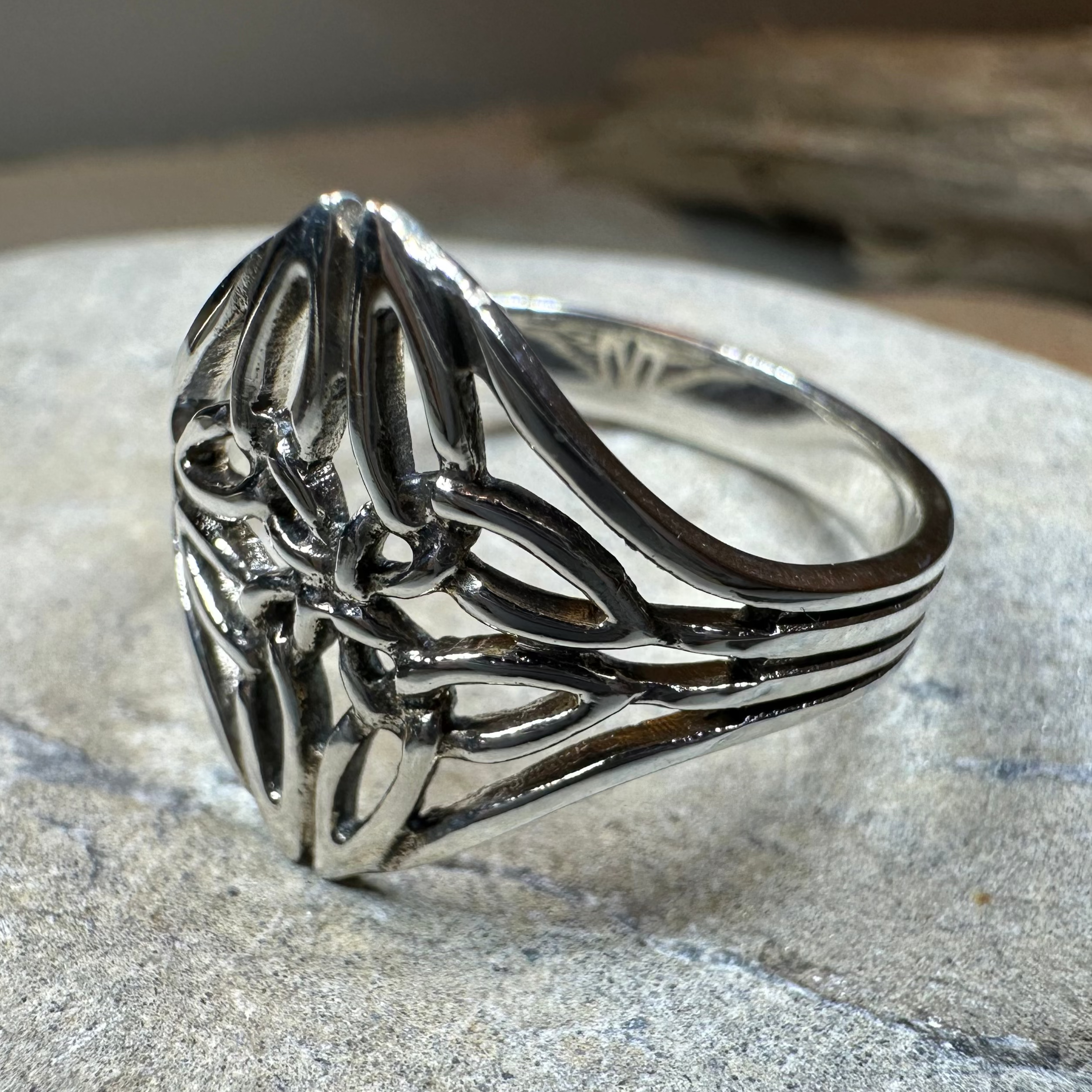 Lucinda Celtic Knot Ring in Sterling Silver