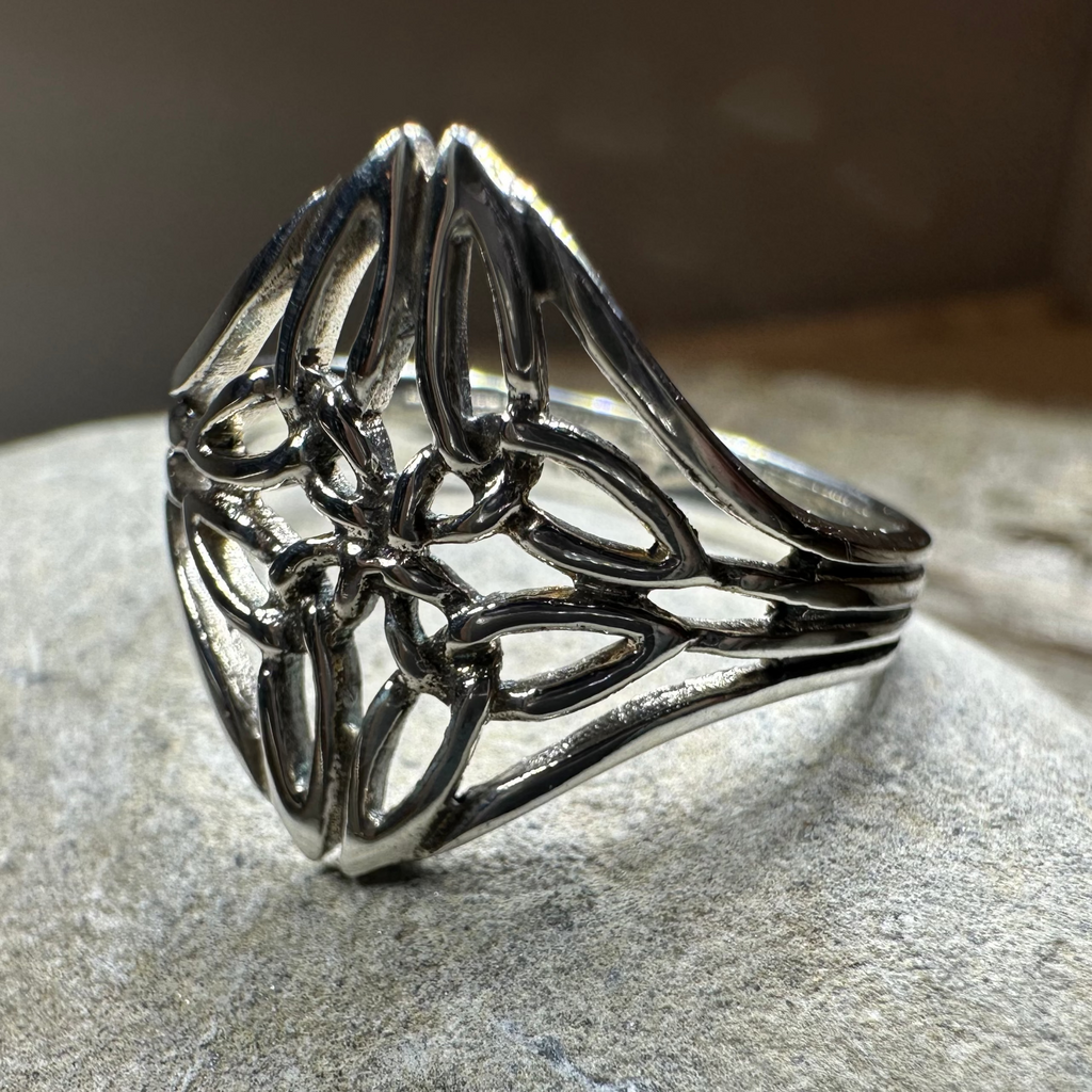 Lucinda Celtic Knot Ring in Sterling Silver