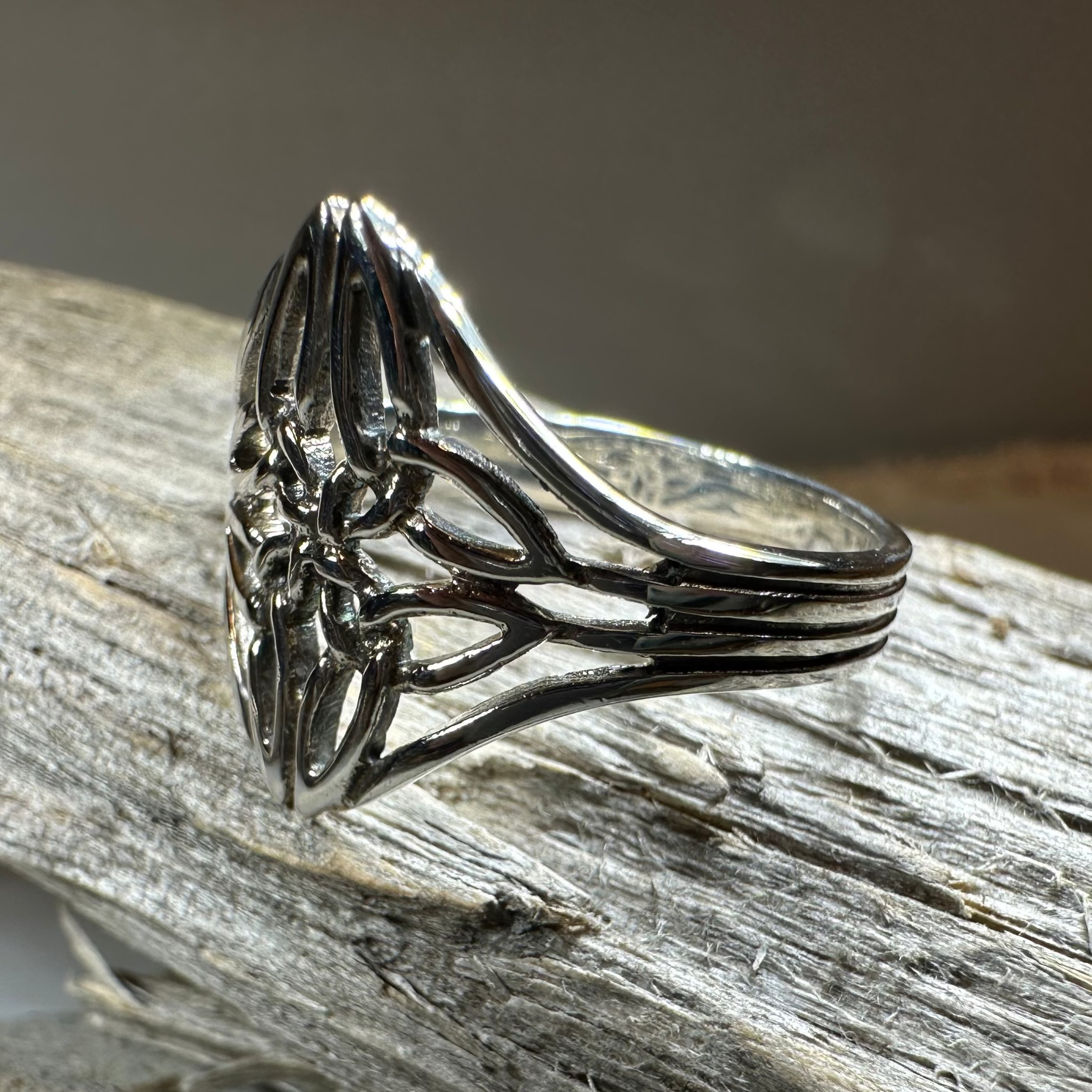Lucinda Celtic Knot Ring in Sterling Silver