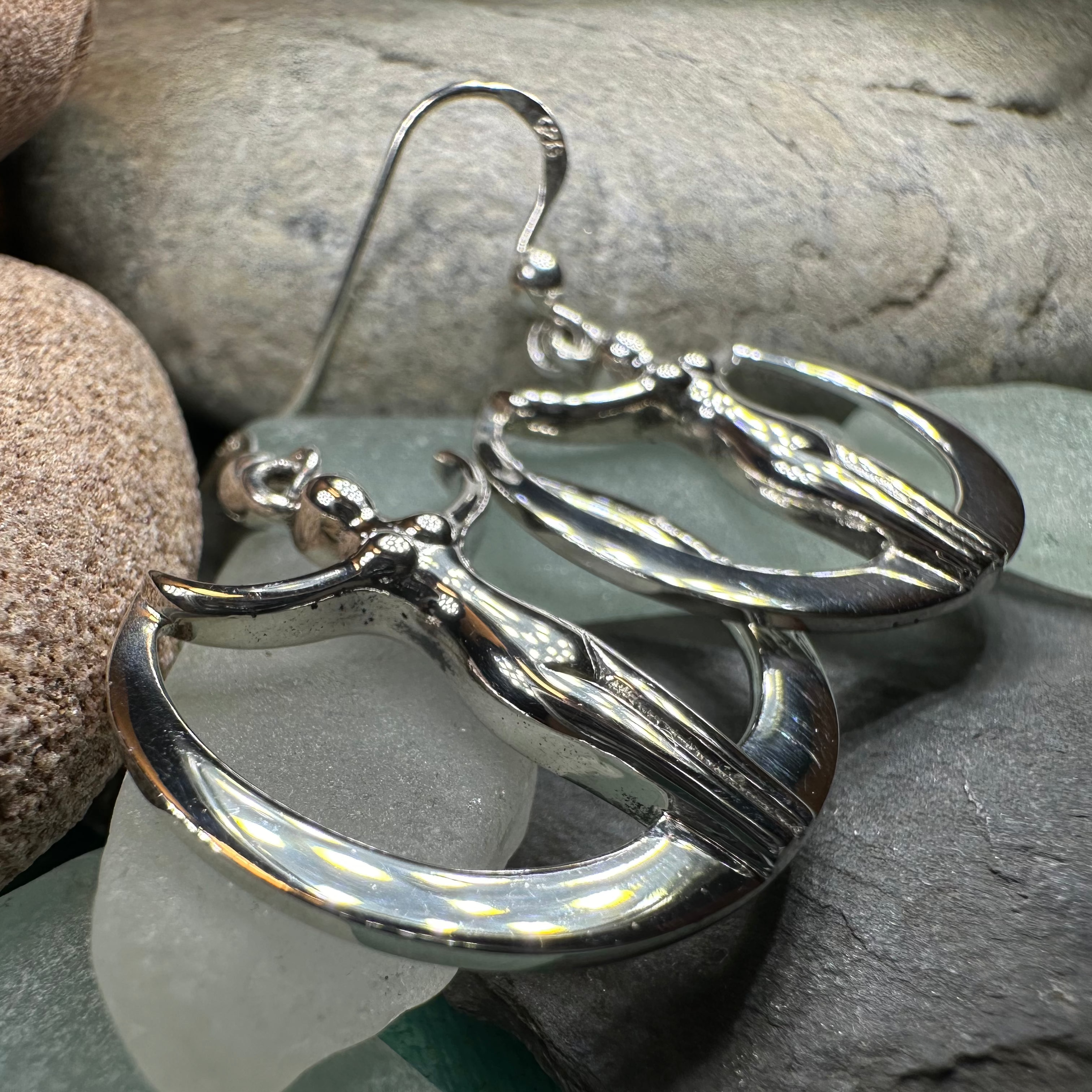 Astra Star Goddess Crescent Moon Earrings