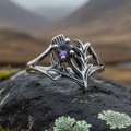 Abhainn Scottish Thistle Amethyst Ring