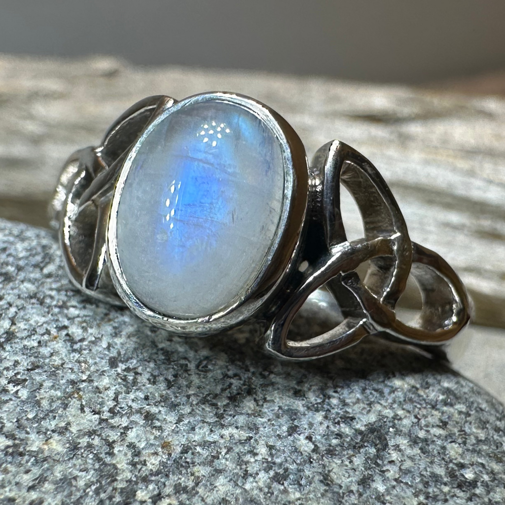 Nina Celtic Knot Moonstone Ring for Women