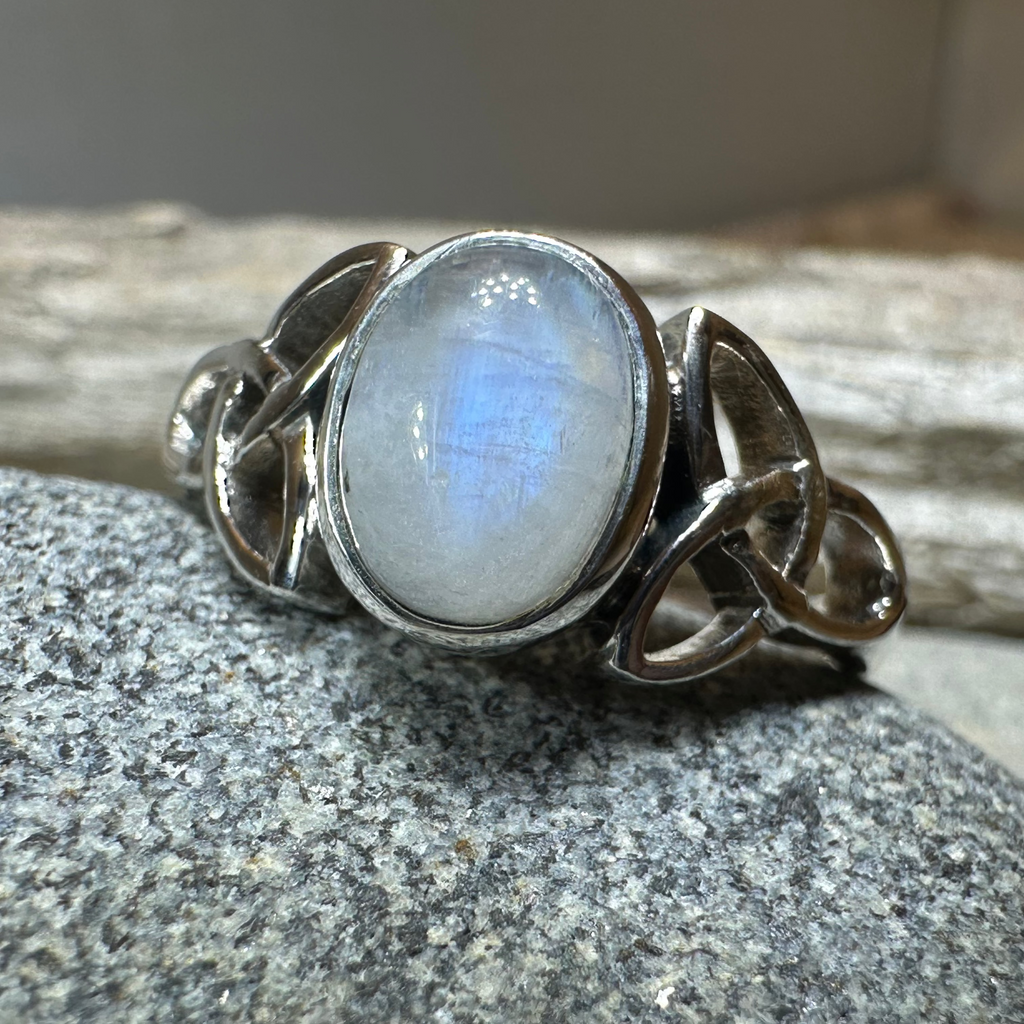 Nina Celtic Knot Moonstone Ring for Women