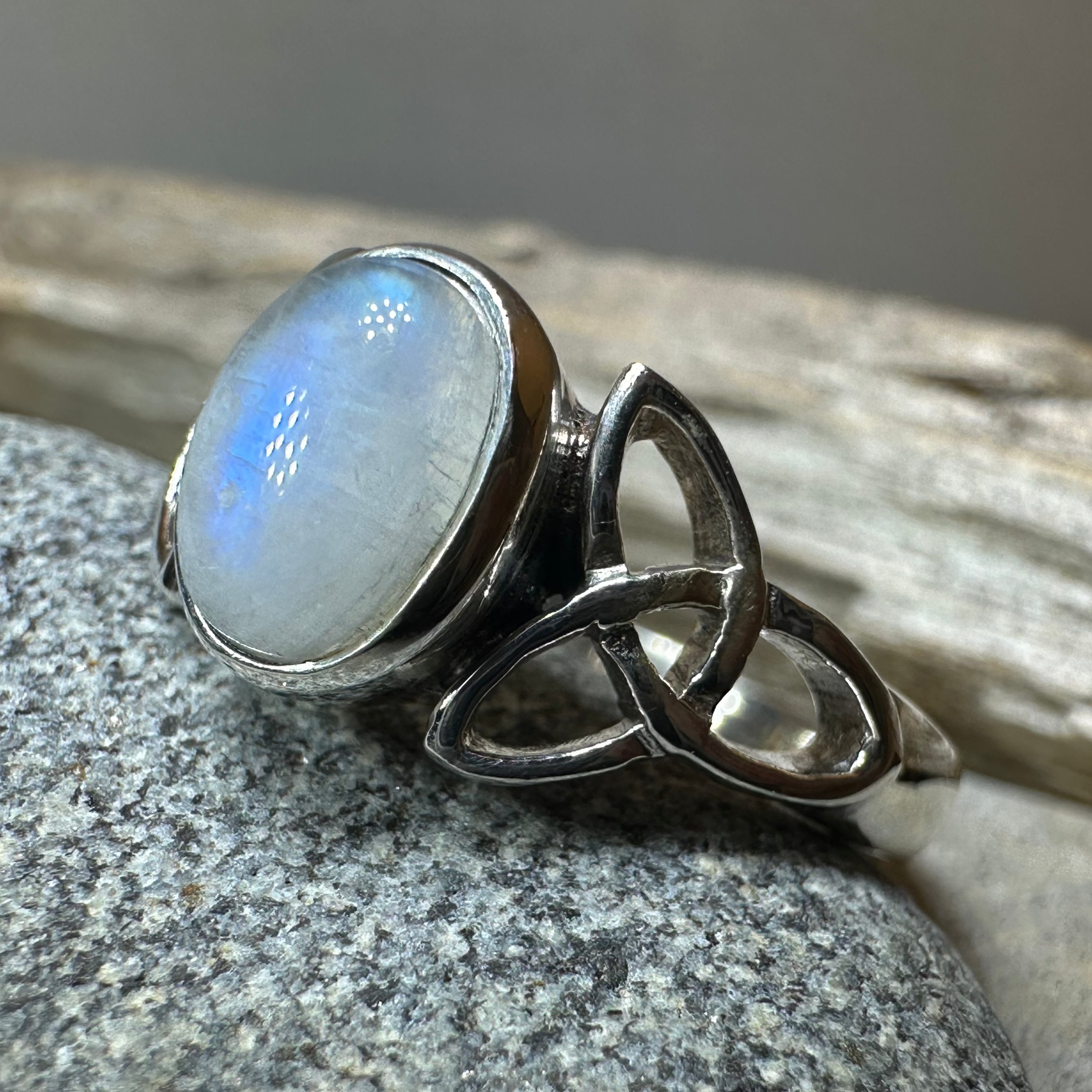 Nina Celtic Knot Moonstone Ring for Women