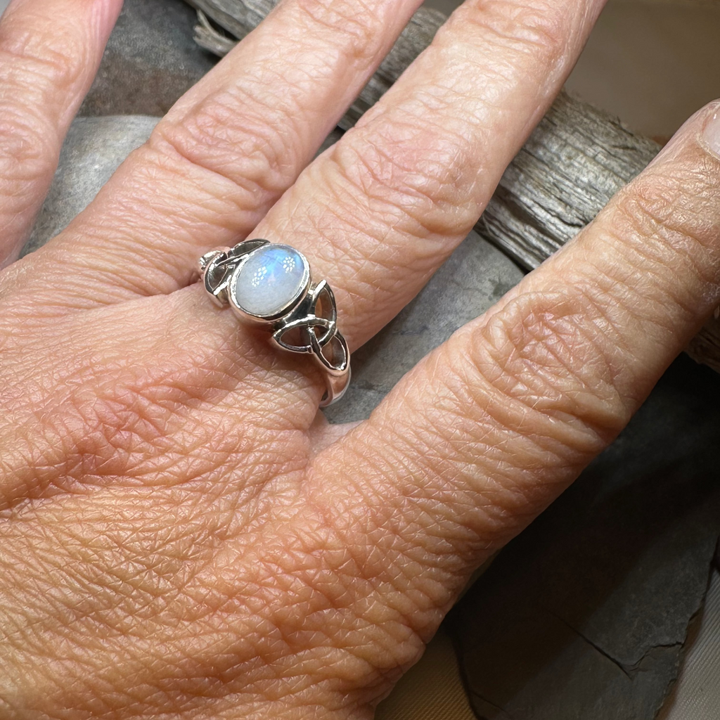Nina Celtic Knot Moonstone Ring for Women