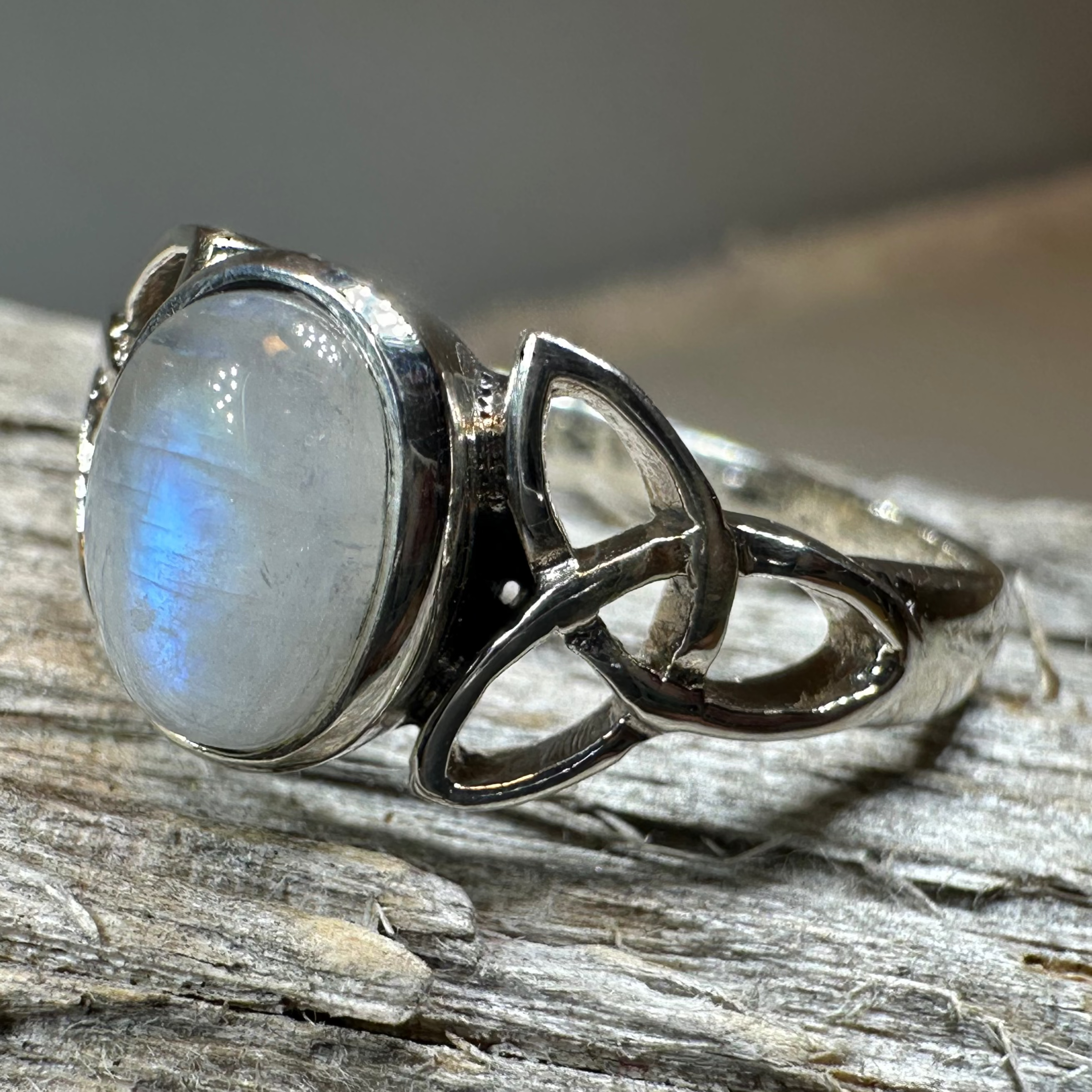 Nina Celtic Knot Moonstone Ring for Women