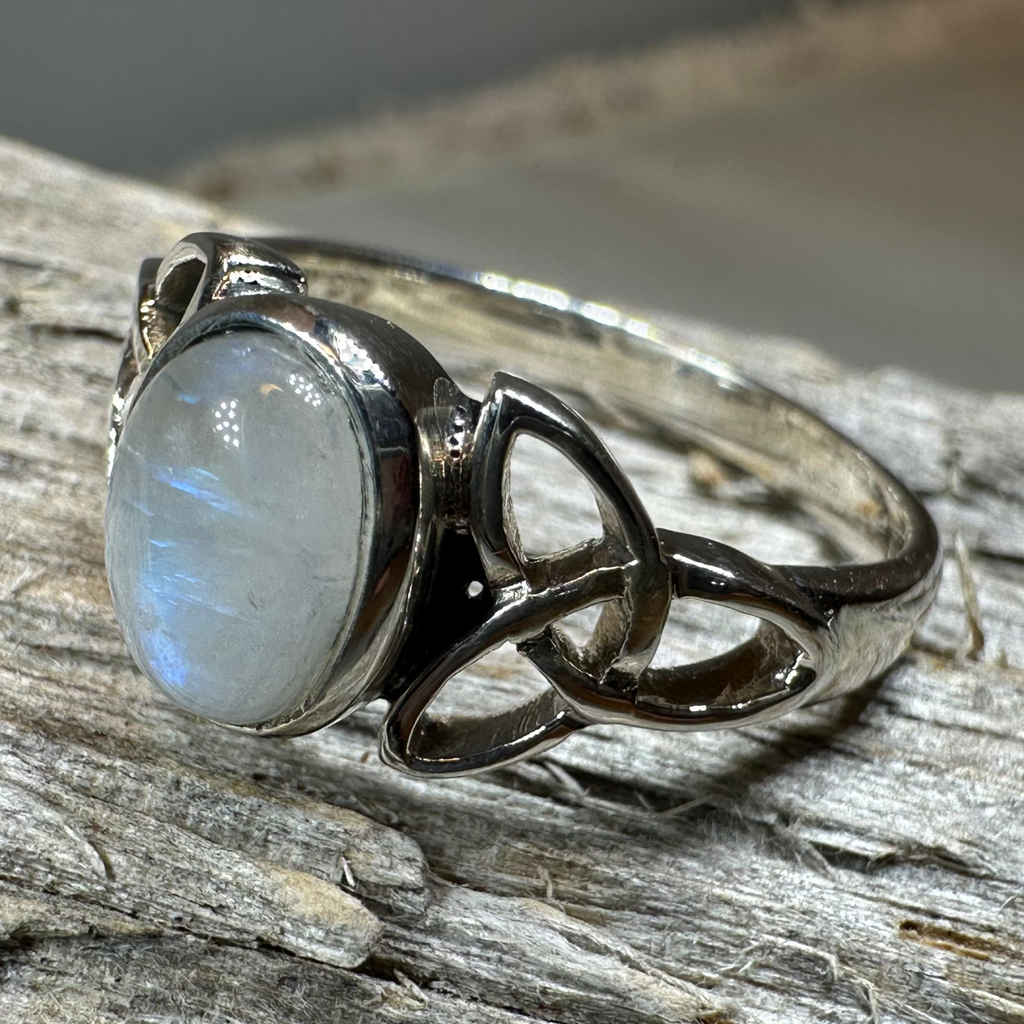 Nina Celtic Knot Moonstone Ring for Women