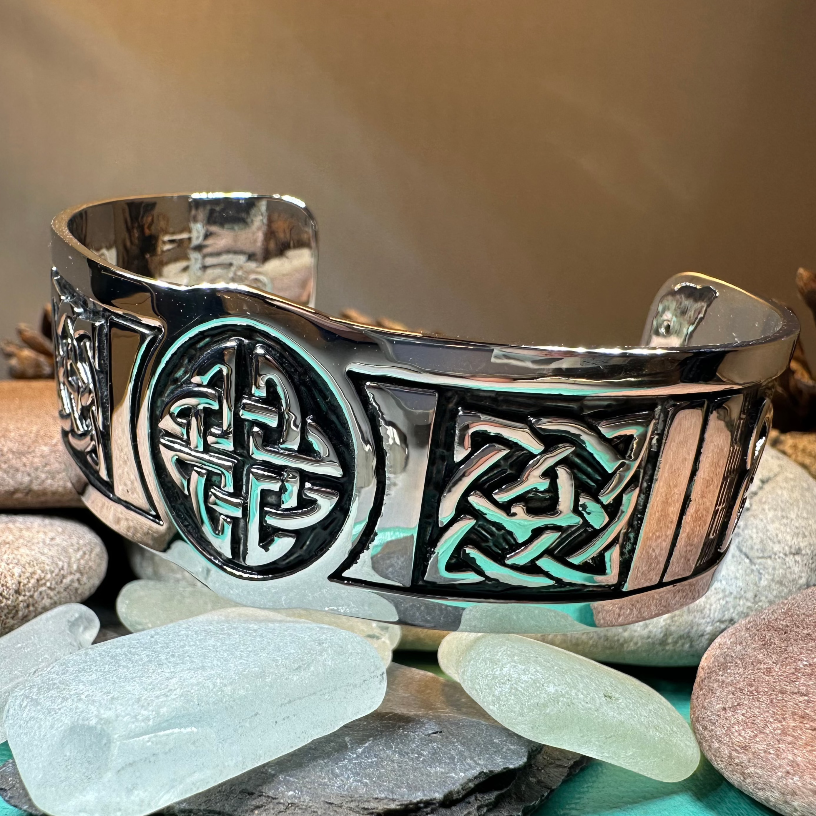Ancient Knots Celtic Cuff Bracelet