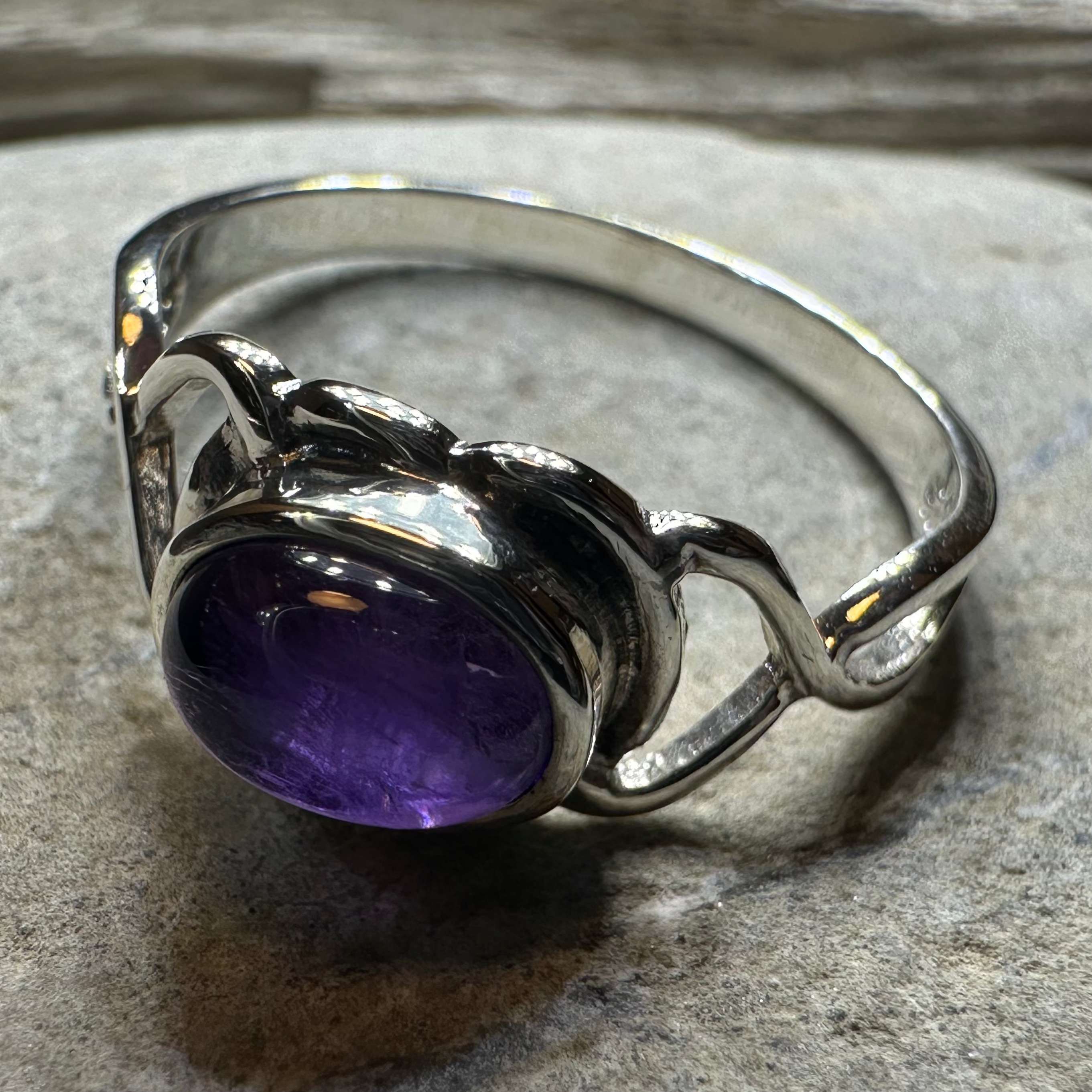 Felicia Celtic Knot Amethyst Ring in Sterling Silver