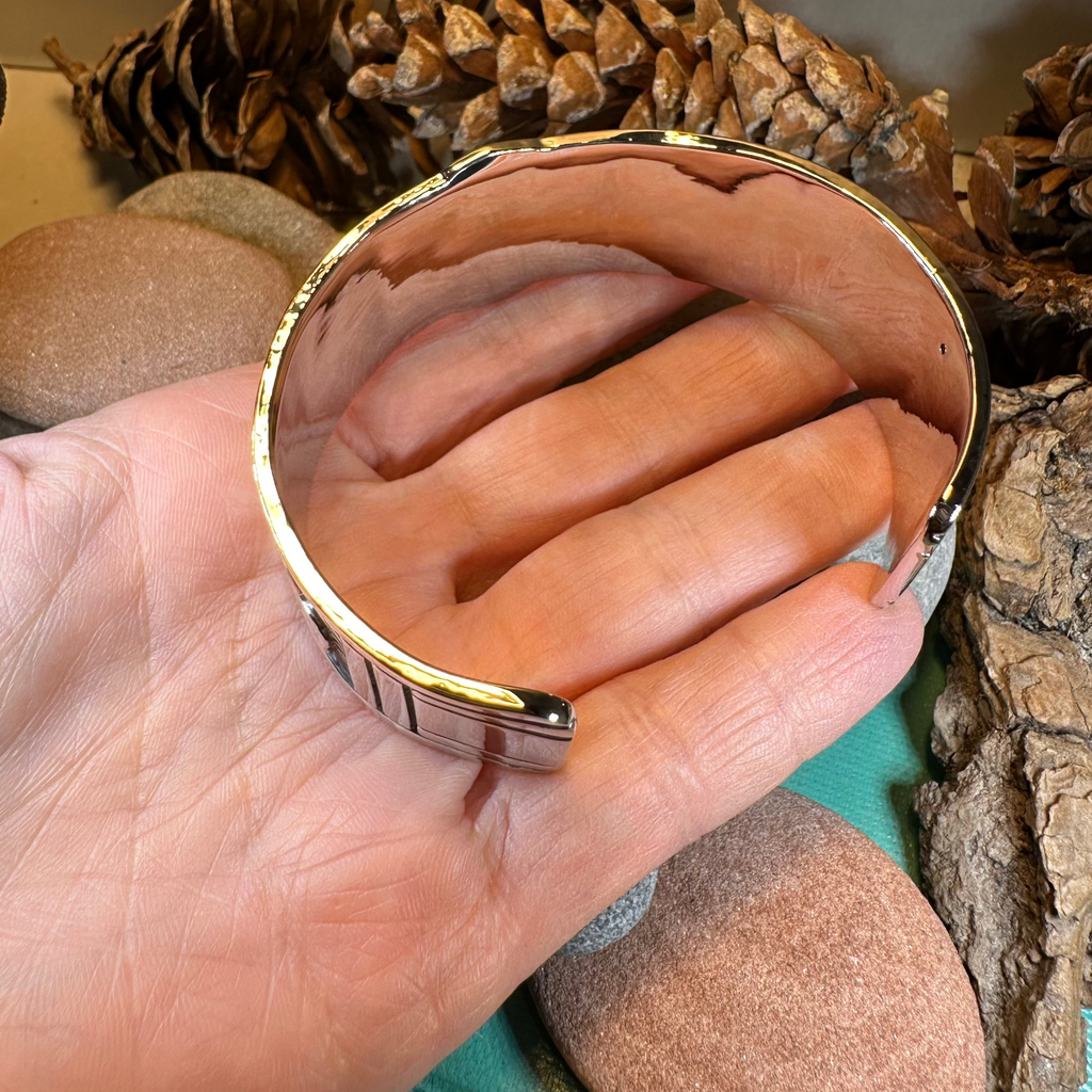 Pewter Irish Shamrock Cuff Bracelet